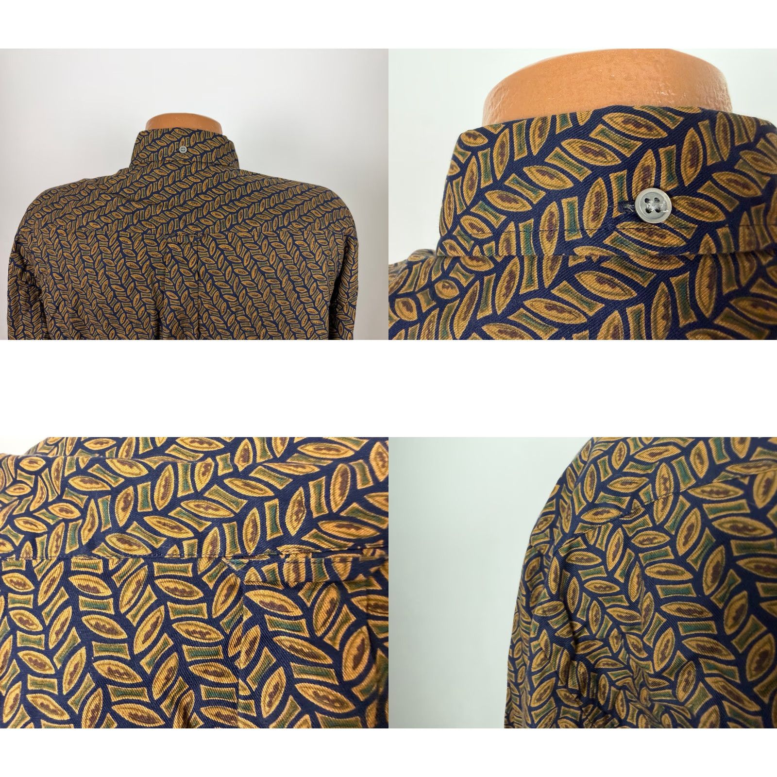 Vintage VINTAGE Time Pieces Shirt Men M Blue Geometric 90s Button-Up Cotton Size US M / EU 48-50 / 2 - 8 Thumbnail