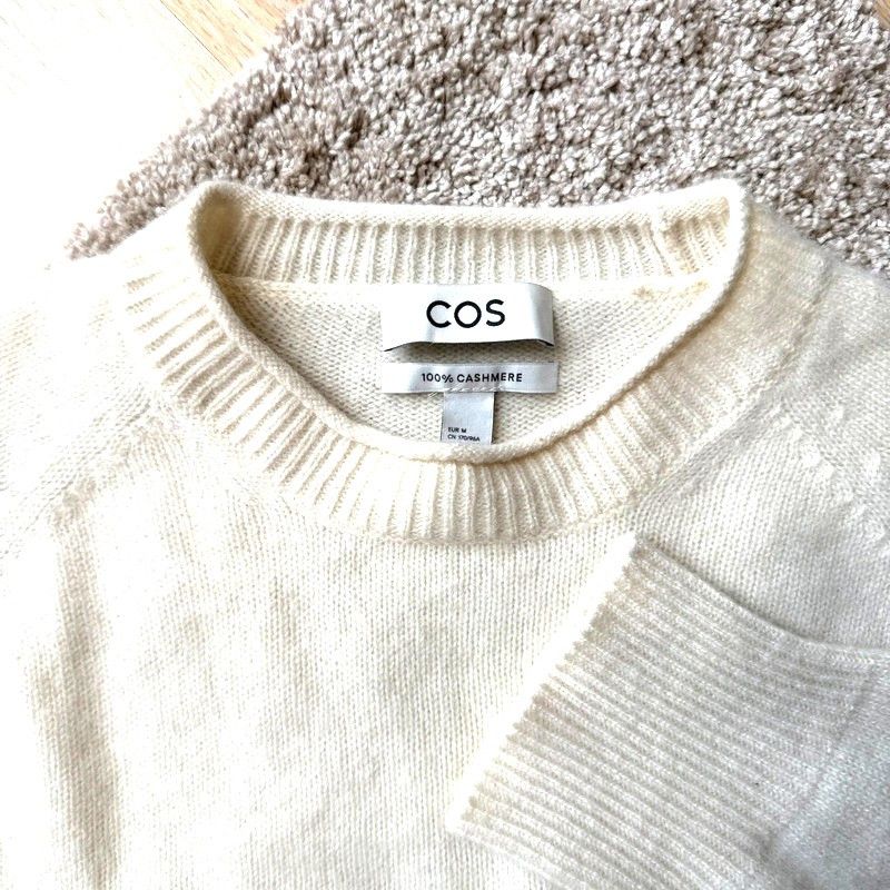 Cos 100% cashmere sweater jumper ecru thick weave vintage Size M / US 6-8 / IT 42-44 - 2 Thumbnail