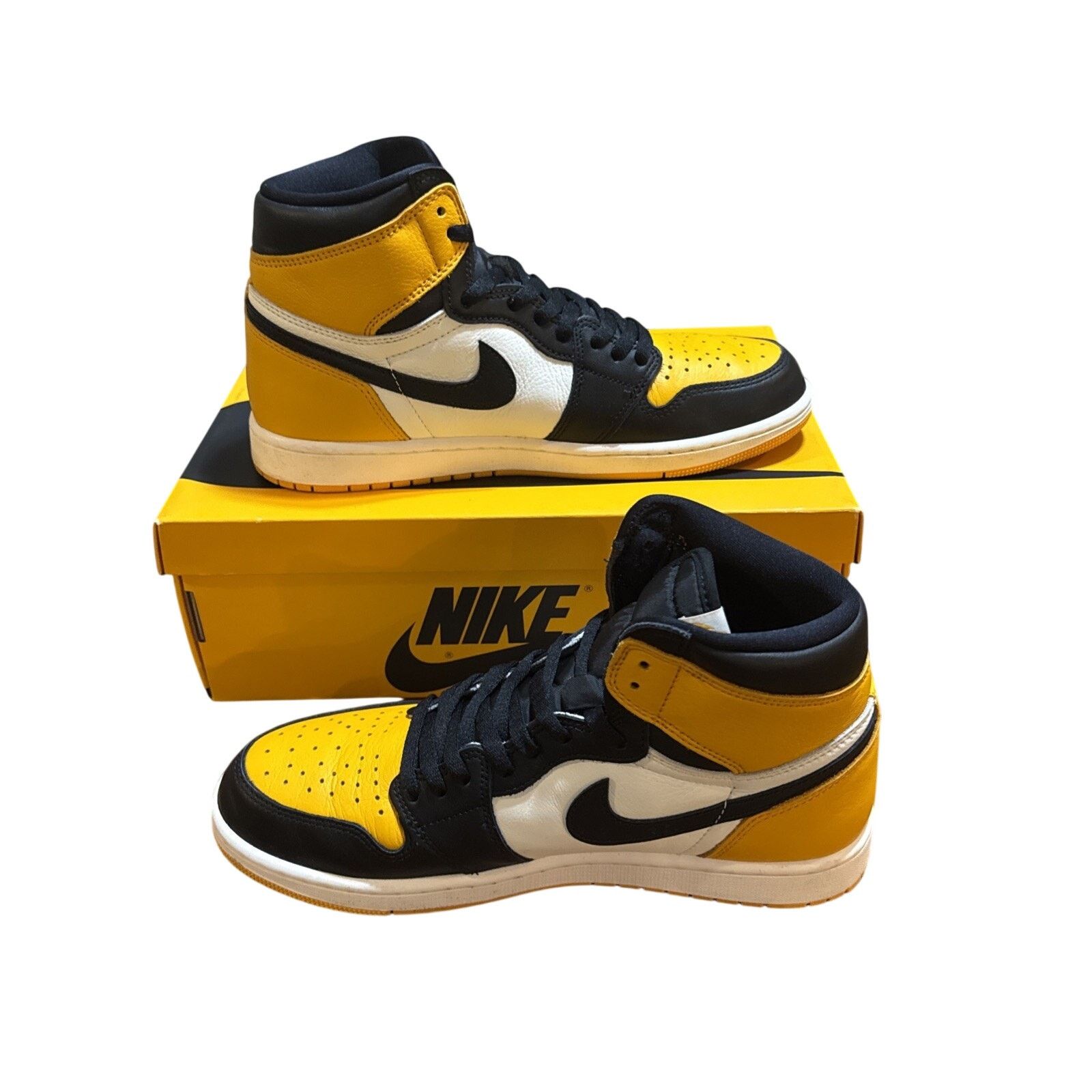 Nike Nike Air Jordan 1 Mid Taxi Black Yellow Men’s Size10.5 Size US 10.5 / EU 43-44 - 2 Thumbnail
