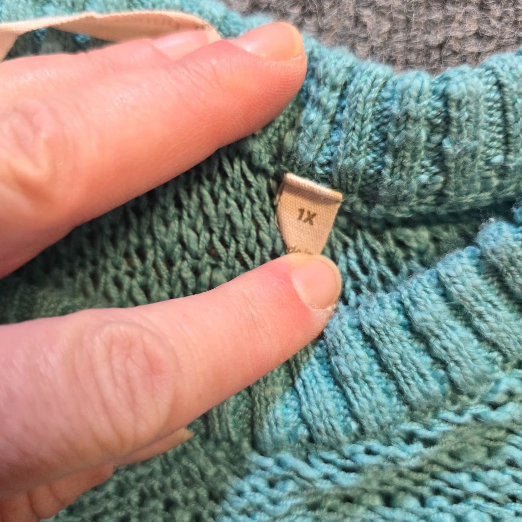 Soft Surroundings Soft Surroundings Sweater Top Womens 1X Green Pink Striped Chunky Knit Pullover Casual Sweater Womens 1X Green Pink Striped Chunky Knit Pullover Size XL / US 12-14 / IT 48-50 - 5 Thumbnail