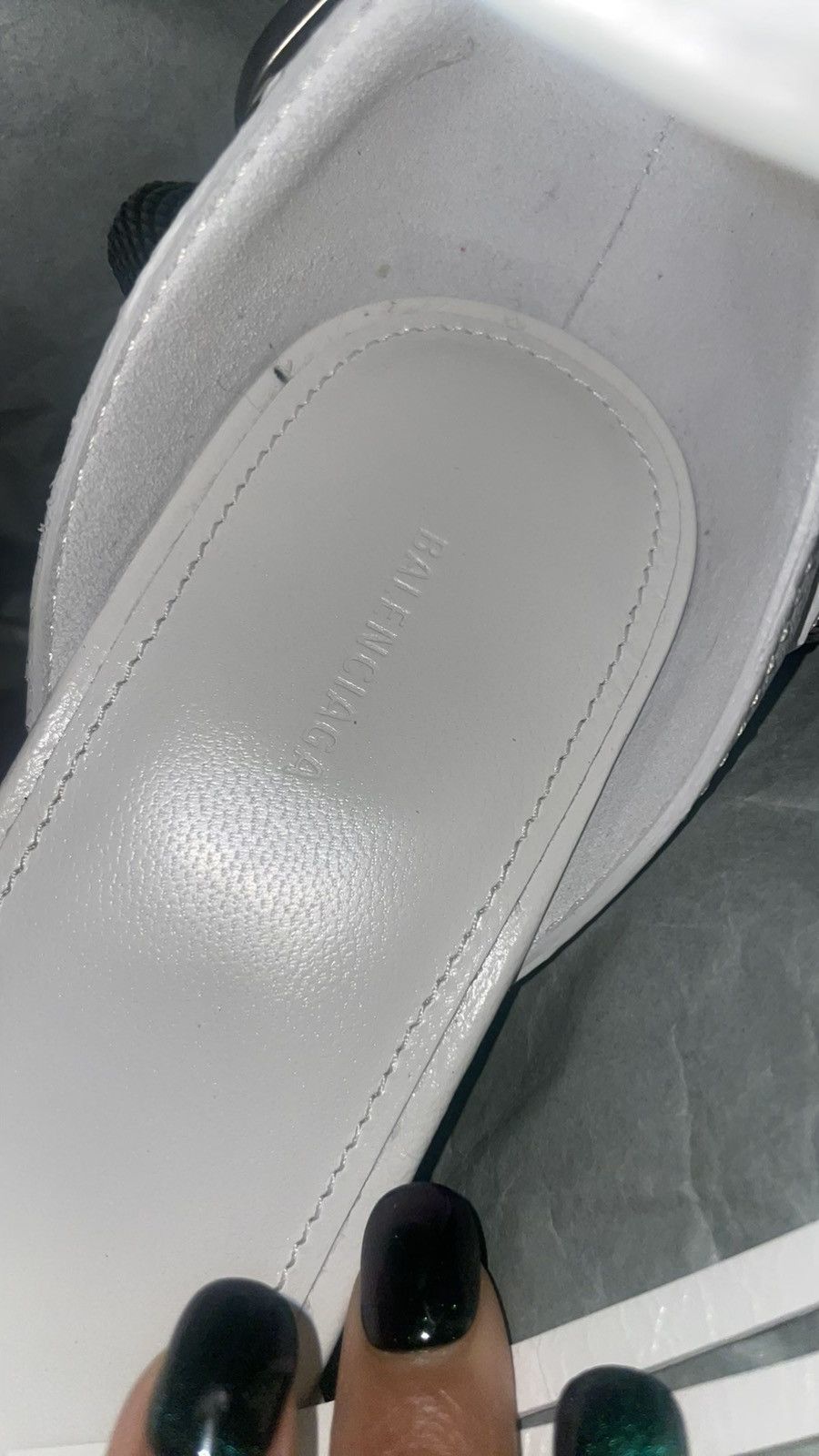 Balenciaga BALENCIAGA Women's Cagole 110mm Sandal in Optic White Size US 8 / IT 38 - 15 Thumbnail