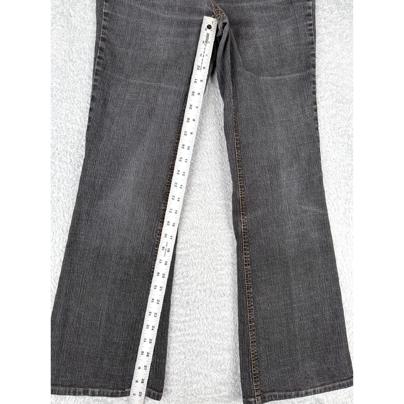 Faded Glory Faded Glory Jeans Womens 8 Tall Black Denim Bootcut Mid Rise Cotton Blend 30x29 Size 30" / US 8 / IT 44 - 7 Thumbnail
