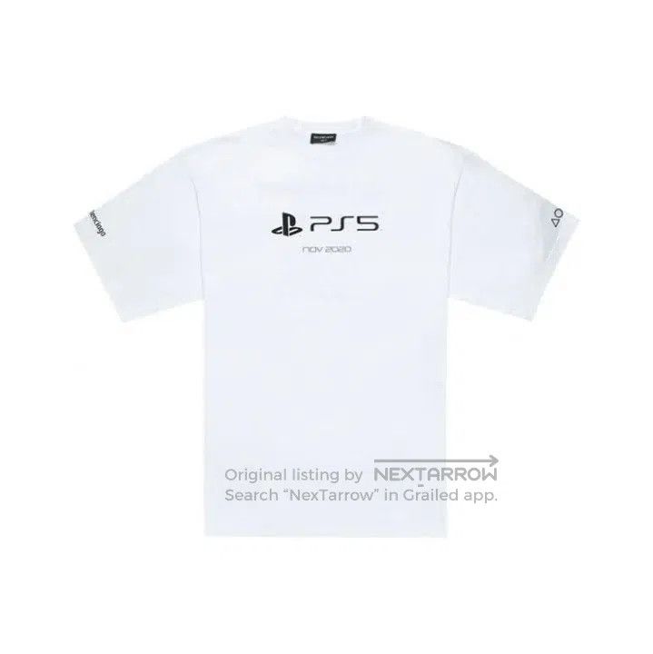 Balenciaga Balenciaga x PlayStation White Graphic T. Size US S / EU 44-46 / 1 - 1 Thumbnail