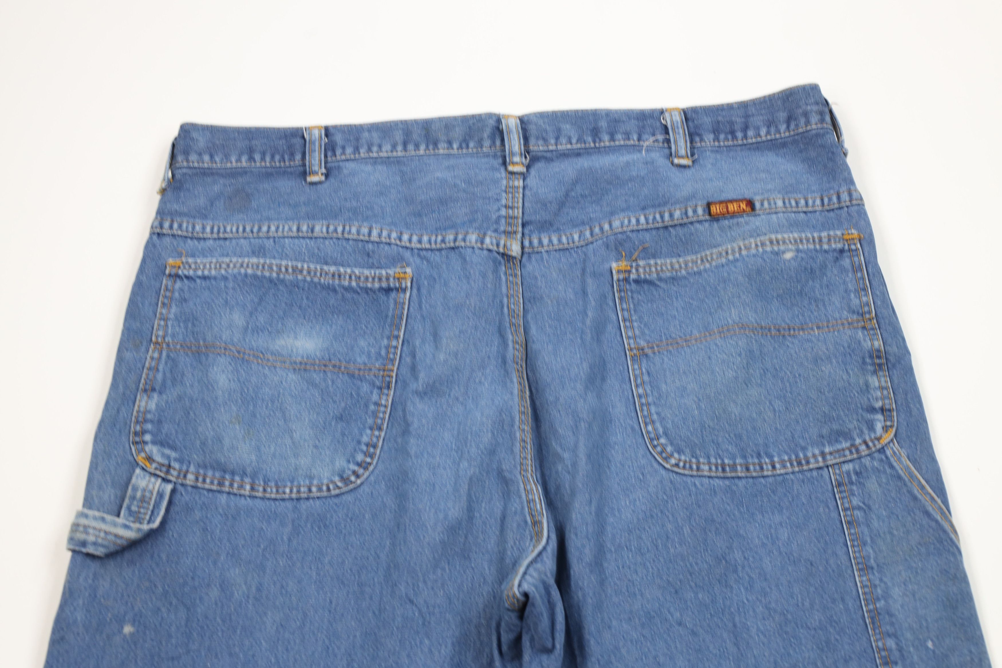 Vintage Vintage 70s Streetwear Wide Leg Dungaree Denim Jeans USA Size US 36 / EU 52 - 13 Thumbnail