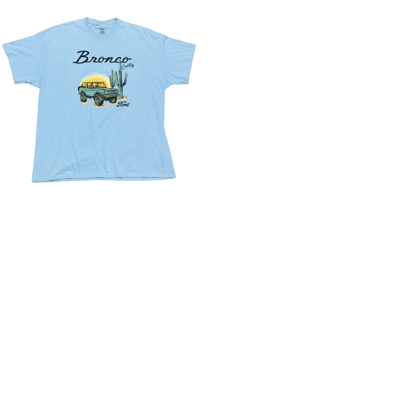 Ford VINTAGE Ford Bronco Country Short Sleeve Graphic Tee Shirt Mens 2XL Blue Cotton T-Shirt Cars Transportation Cowboys Size US XXL / EU 58 / 5 - 9 Thumbnail