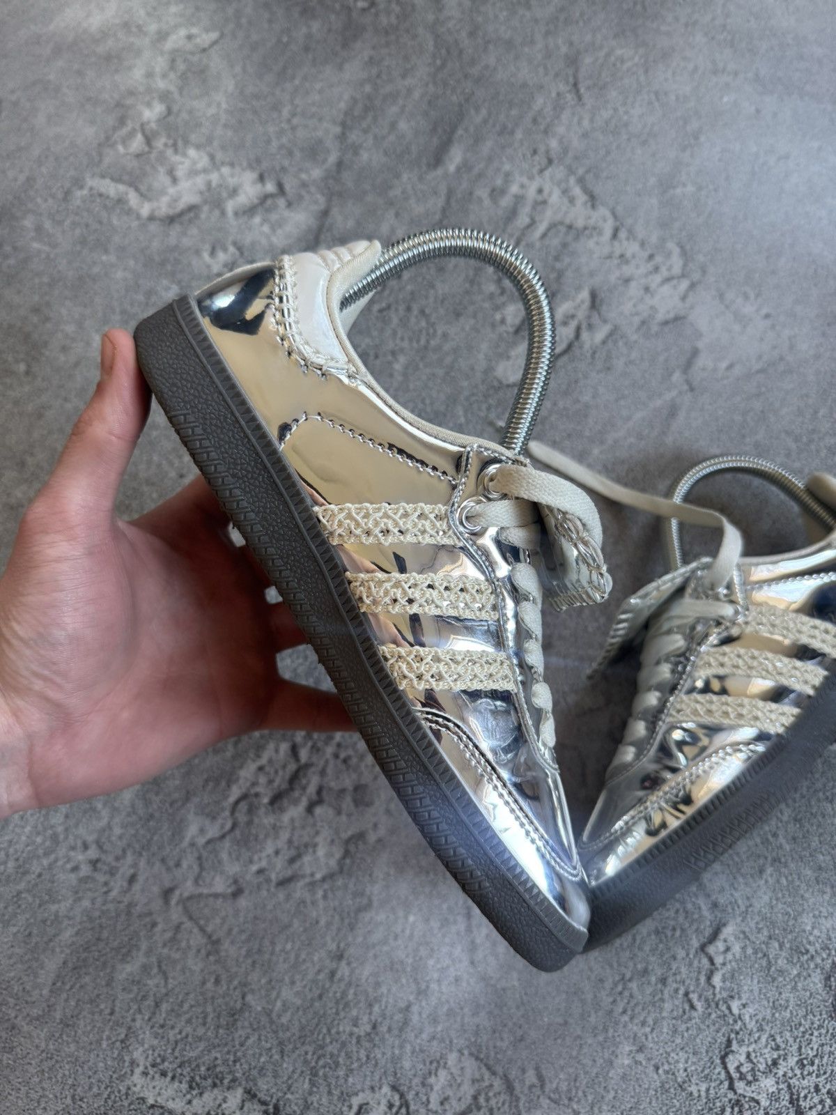 Adidas Wales Bonner & Adidas samba US5 silver metallic low sneakers Size US 5 / IT 35 - 11 Thumbnail