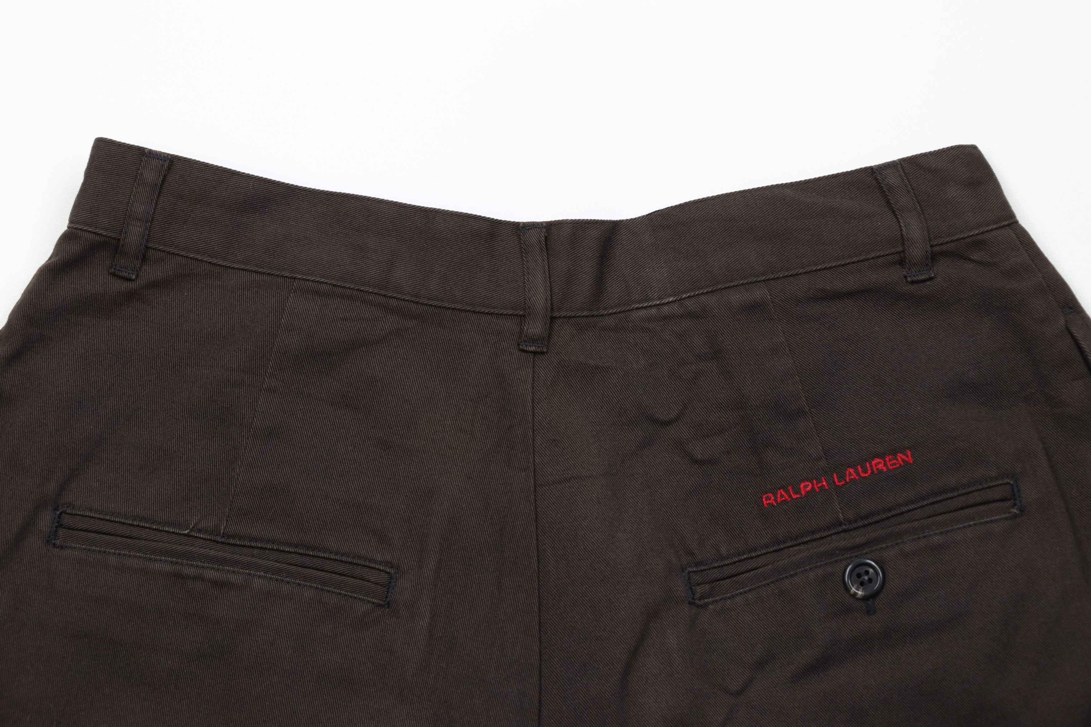 Ralph Lauren × Vintage Vintage 90s Polo Sport Ralph Lauren Pleated Shorts Brown Size 28" / US 6 / IT 42 - 8 Thumbnail