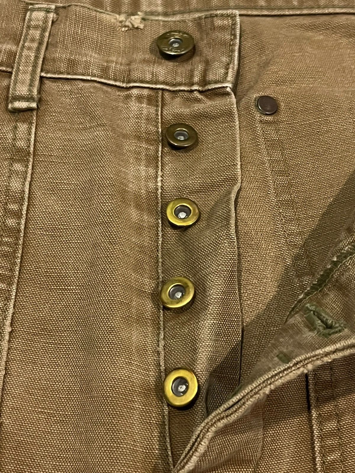 The Real McCoy's Vintage 90s The Real McCoys Khaki Double Knee Workwear Pants Size US 30 / EU 46 - 11 Thumbnail