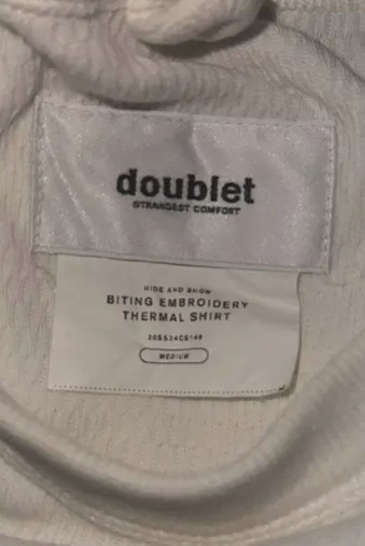Doublet Doublet SS20 Biting Embroidery Thermal Shirt long sleeve Size US XL / EU 56 / 4 - 8 Thumbnail