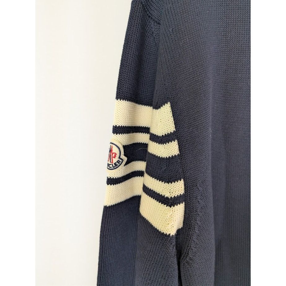 Moncler o1rshd1 Girocollo Tricot Sweater in Navy Size US XXL / EU 58 / 5 - 14 Thumbnail