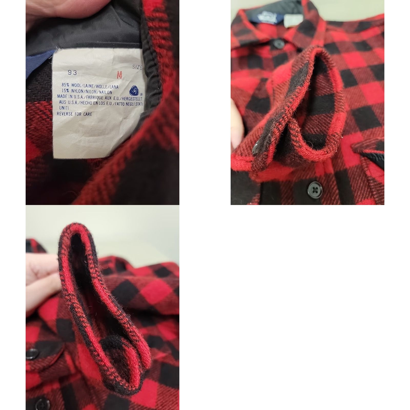 Vintage VINTAGE Woolrich Shirt Buffalo Plaid Flannel Wool Red Black Medium M Men's Button-Up Long Sleeve Collared Chest 23 Length 31 Size US M / EU 48-50 / 2 - 8 Thumbnail