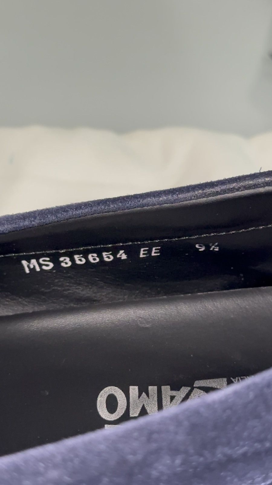 Salvatore Ferragamo Navy Blue Suede Mocasines Size US 11.5 / EU 44-45 - 13 Thumbnail
