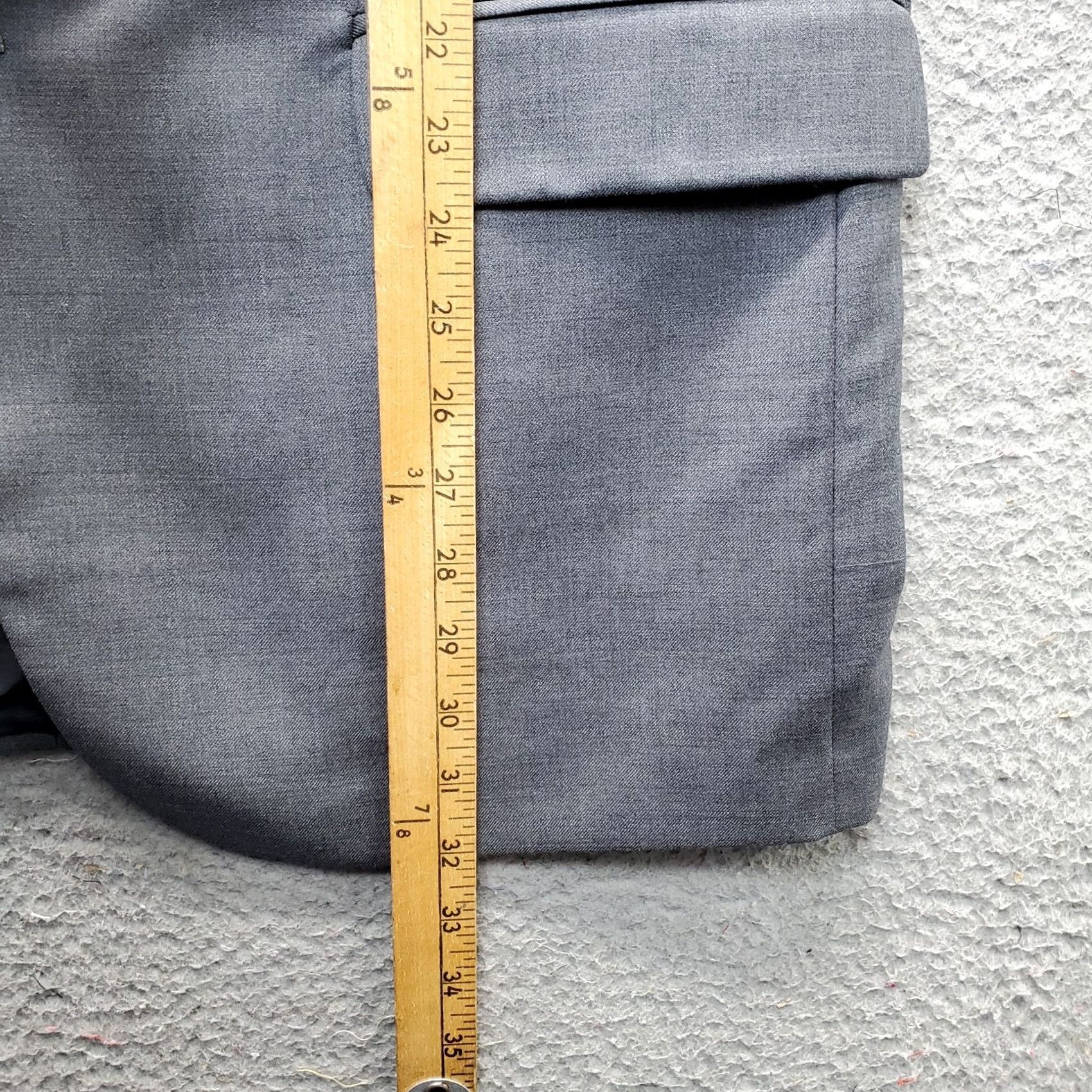 Joseph Abboud Joseph Abboud Blazer Mens 44 Gray Wool Notch Lapel Single Breasted Formal Jacket Size 44R - 3 Thumbnail