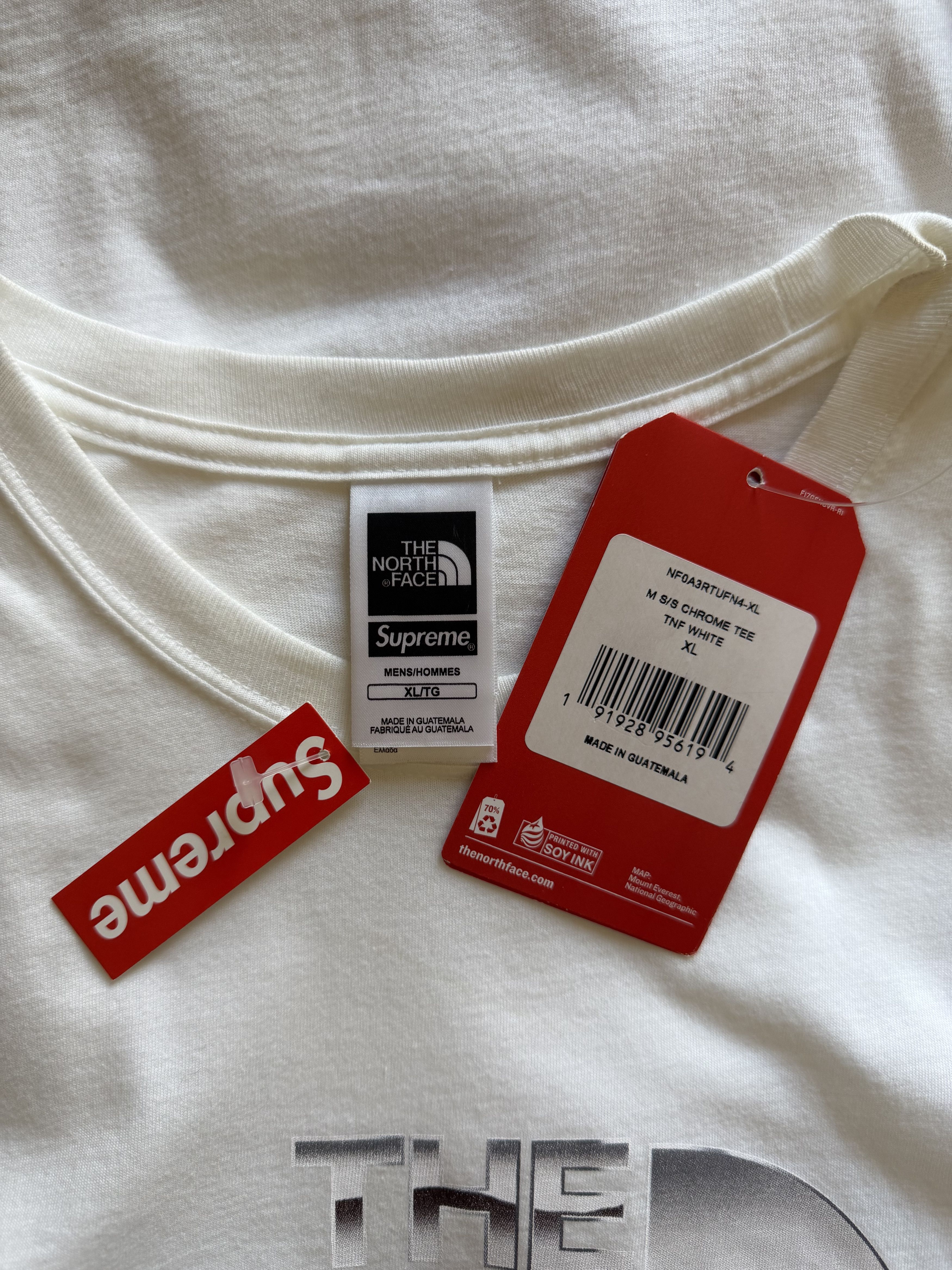 Supreme × The North Face Supreme The North Face Metallic Logo Tee in White Size US XL / EU 56 / 4 - 6 Thumbnail