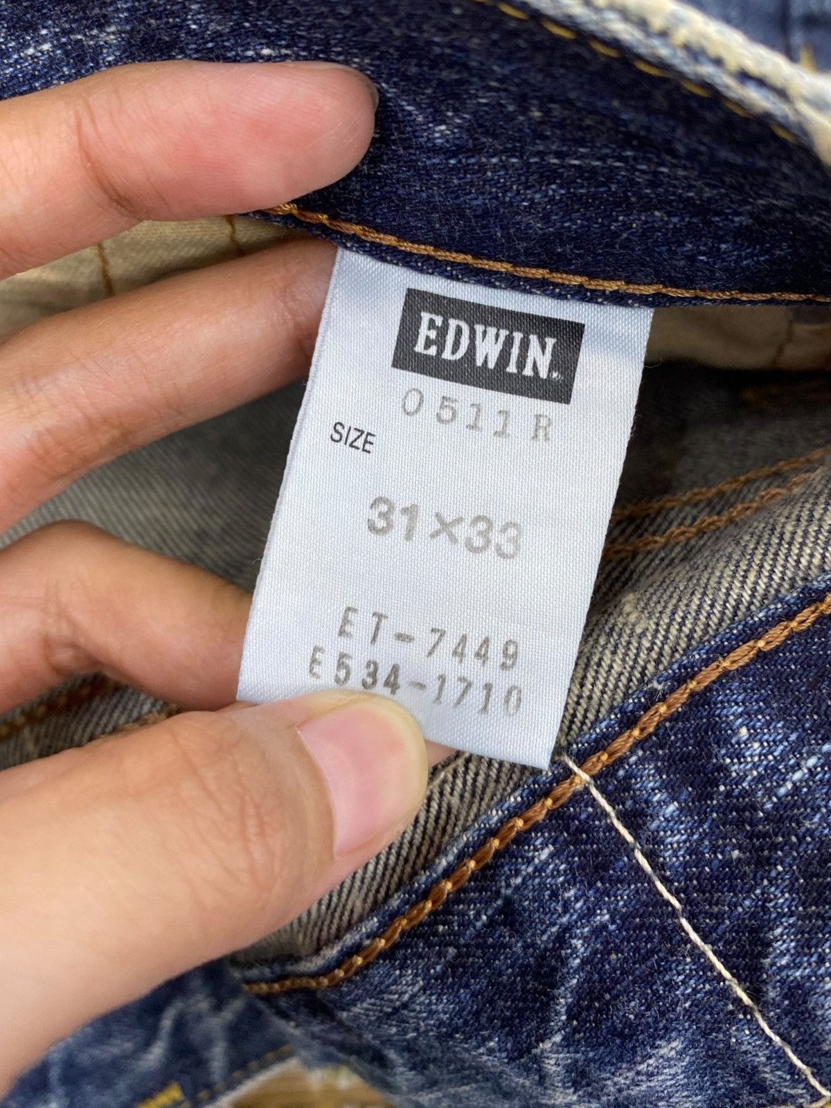 Edwin Edwin Acid Blue Wash Style Distressed Jeans Size US 33 - 10 Thumbnail