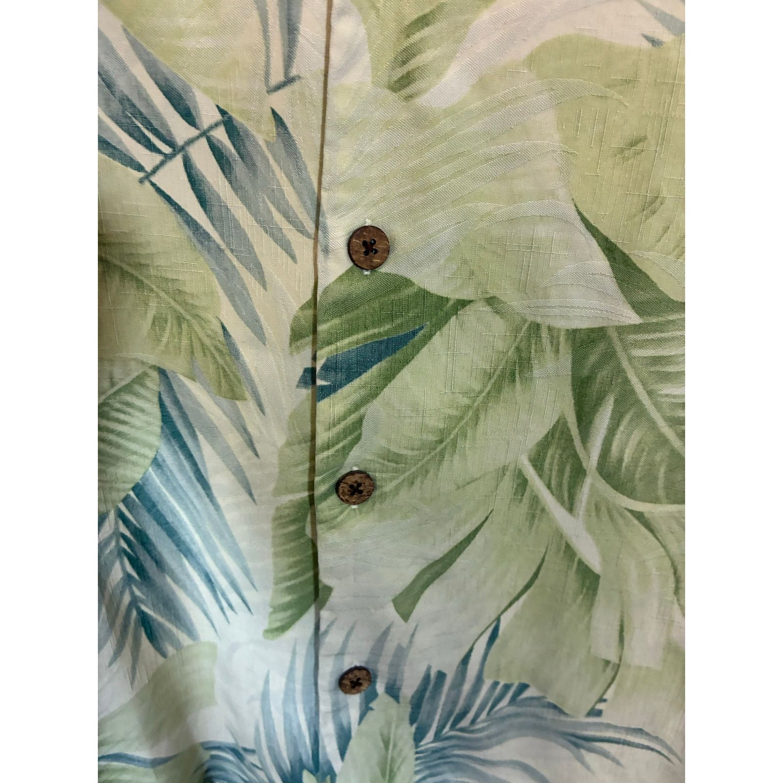 Tommy Bahama Tommy Bahama Silk Camp Shirt Mens M Green Floral Button Up Size US M / EU 48-50 / 2 - 3 Thumbnail