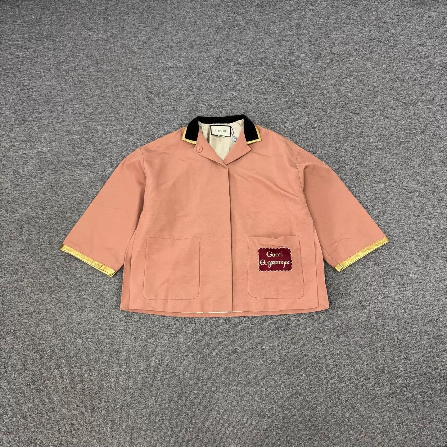 Gucci Gucci Nude Pink Gold Trim Short Jacket Size 38 Size XS / US 0-2 / IT 36-38 - 1 Thumbnail