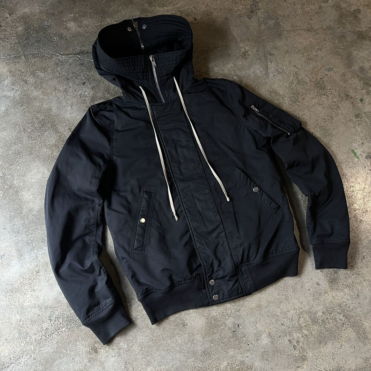 Rick Owens Drkshdw Rick Owens DRKSHDW Hooded Flight Bomber Jacket Size US M / EU 48-50 / 2 - 3 Thumbnail