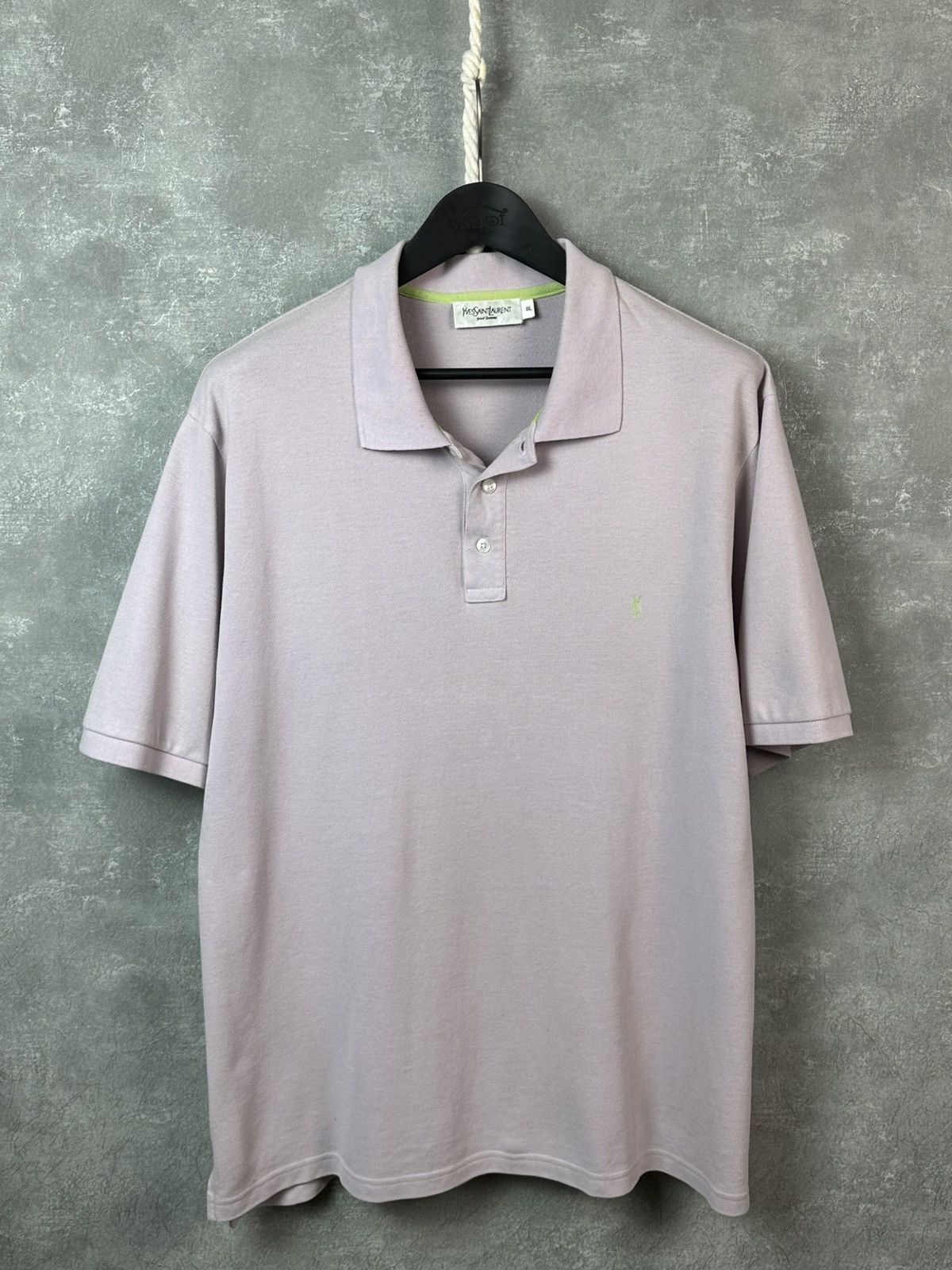 Yves Saint Laurent YSL YvesSaintLaurent Light Lilac Short Sleeve Cotton Polo Size US XXL / EU 58 / 5 - 1 Thumbnail