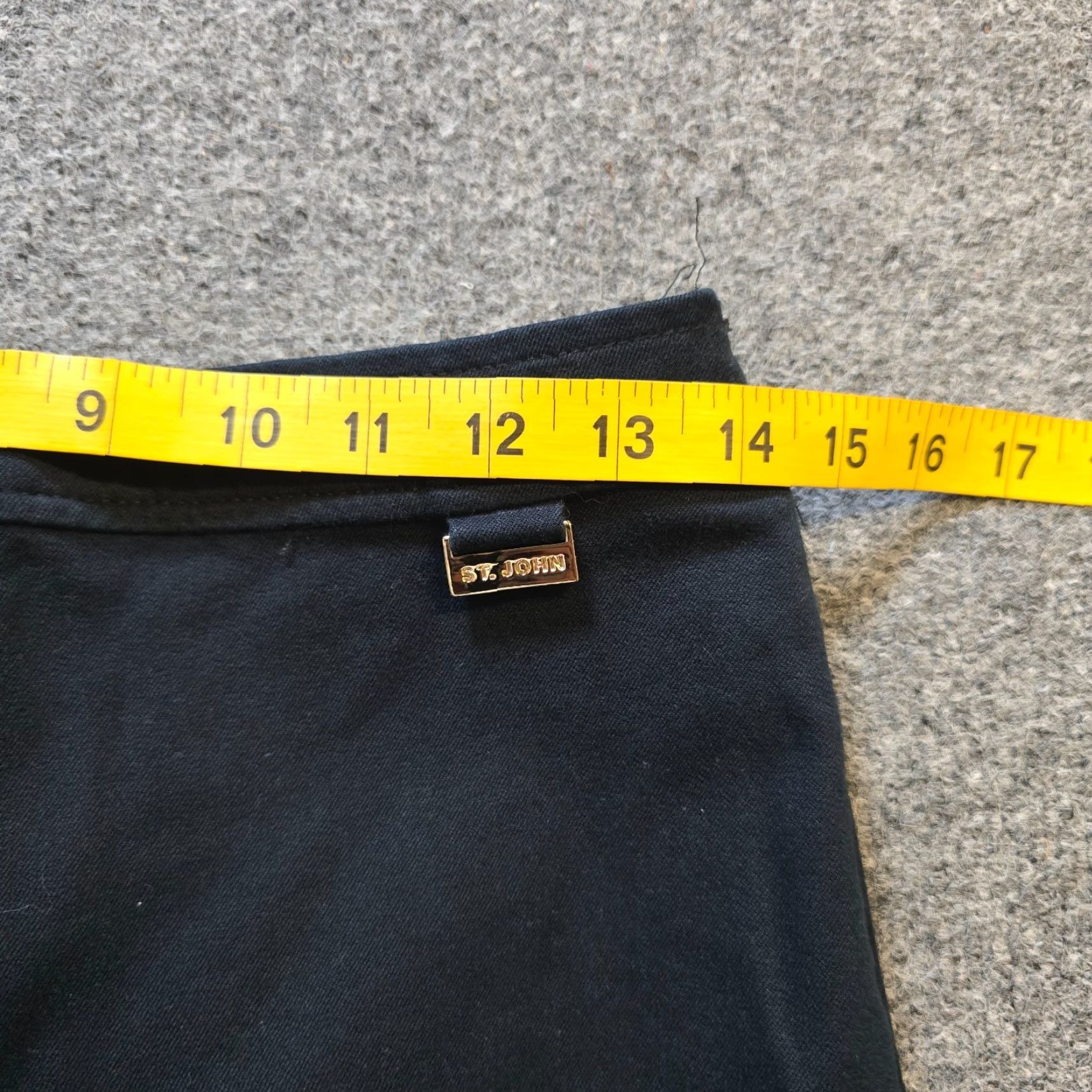 Vintage St John Pants Women Size 6 Black Straight Leg Side Zip Flat Front Capsule Casual Dress Pants Women Regular Size 28" / US 6 / IT 42 - 6 Thumbnail