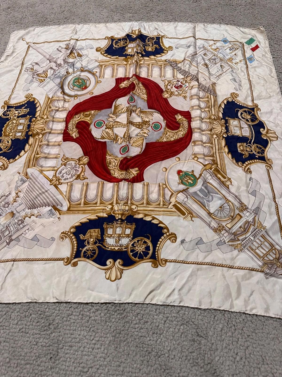 Battistoni Vintage Battistoni hand-sewn pure silk Rome scarf Size ONE SIZE - 3 Thumbnail