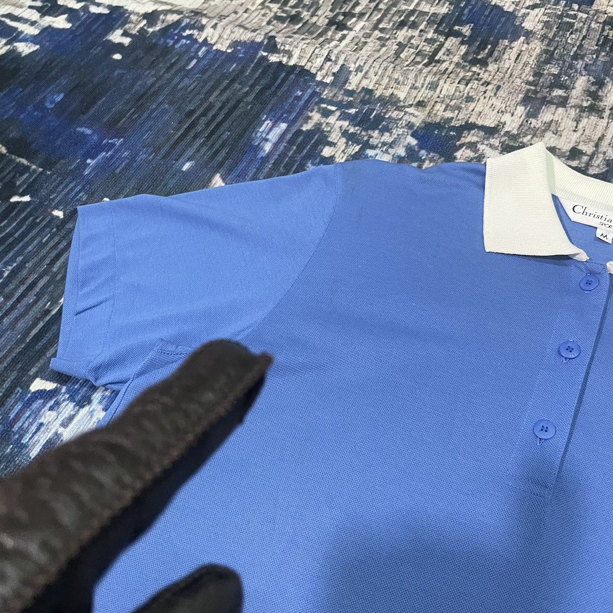 Dior Vintage Christian Dior Sports Archive Blue Polo Collar Shirt Size US S / EU 44-46 / 1 - 6 Thumbnail