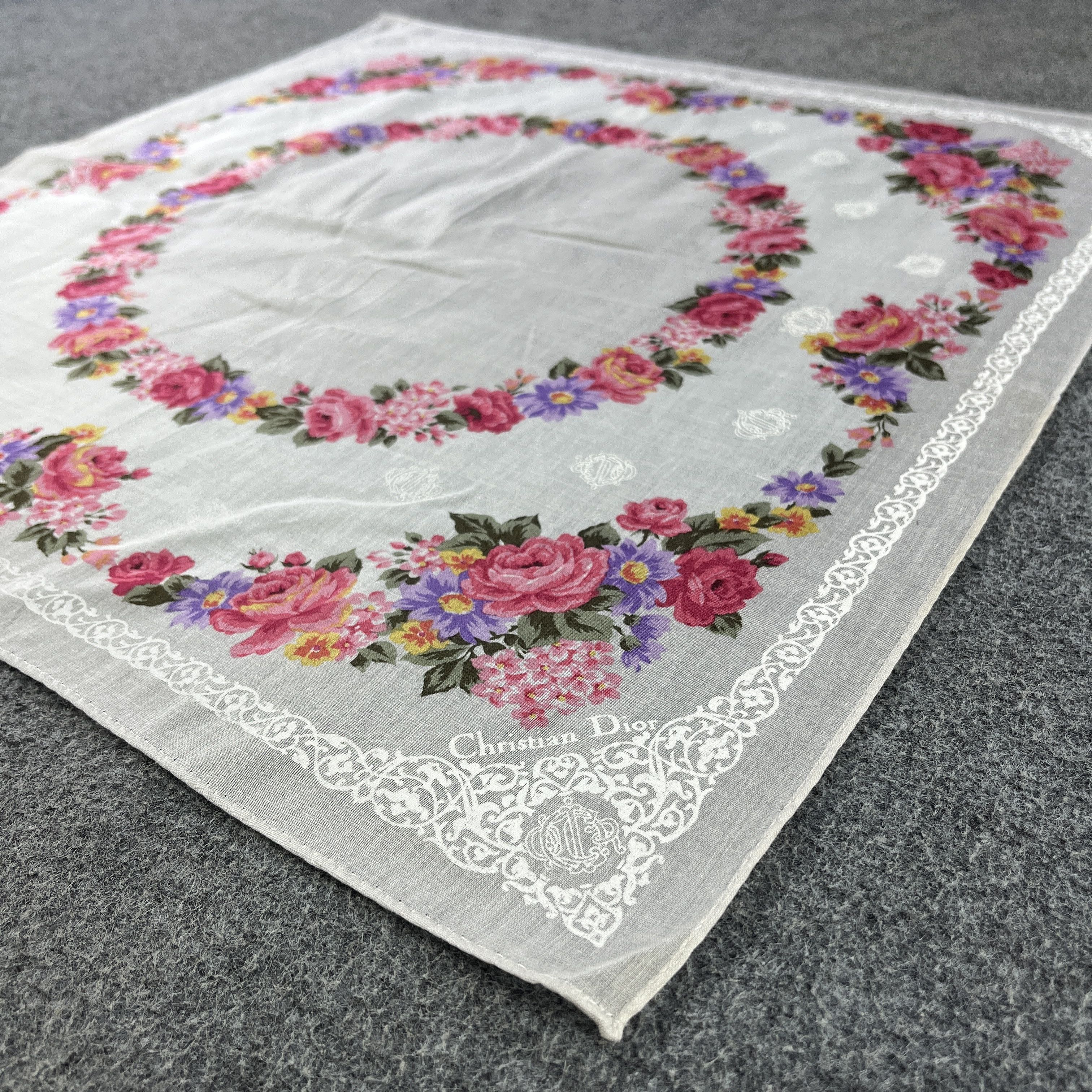 Vintage Christian Dior Handkerchief / Bandana / Neckerchief B094 Size ONE SIZE - 4 Thumbnail
