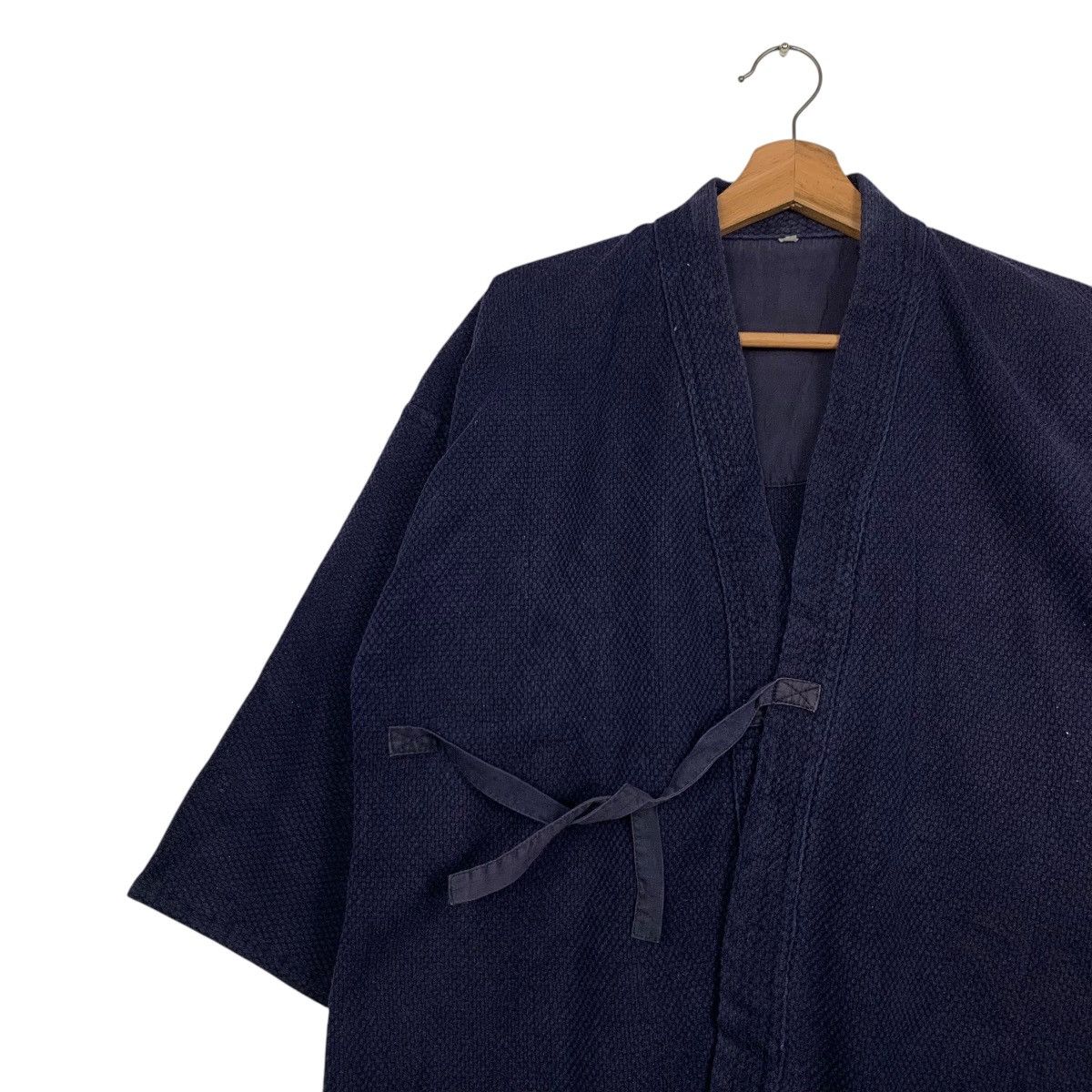 Vintage Indigo Sashiko Thick Weave Kimono Hanten Jacket #2790-C126 Size US L / EU 52-54 / 3 - 3 Thumbnail