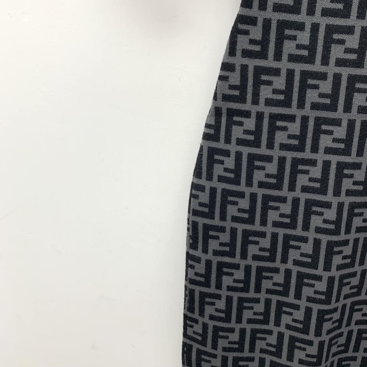 Fendi Fendi Dark Gray Logo Letter All Over Print Knit Dress Size S / US 4 / IT 40 - 4 Thumbnail