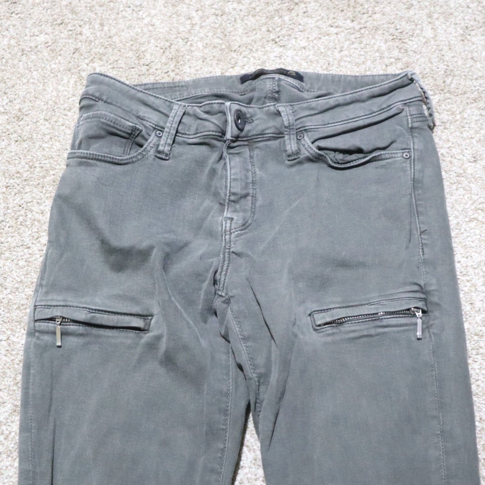 Vintage Mari Jeans Co. Gray High-Rise Super Skinny Jeans Stretch Size 27 Women Size 27" / US 4 / IT 40 - 2 Thumbnail