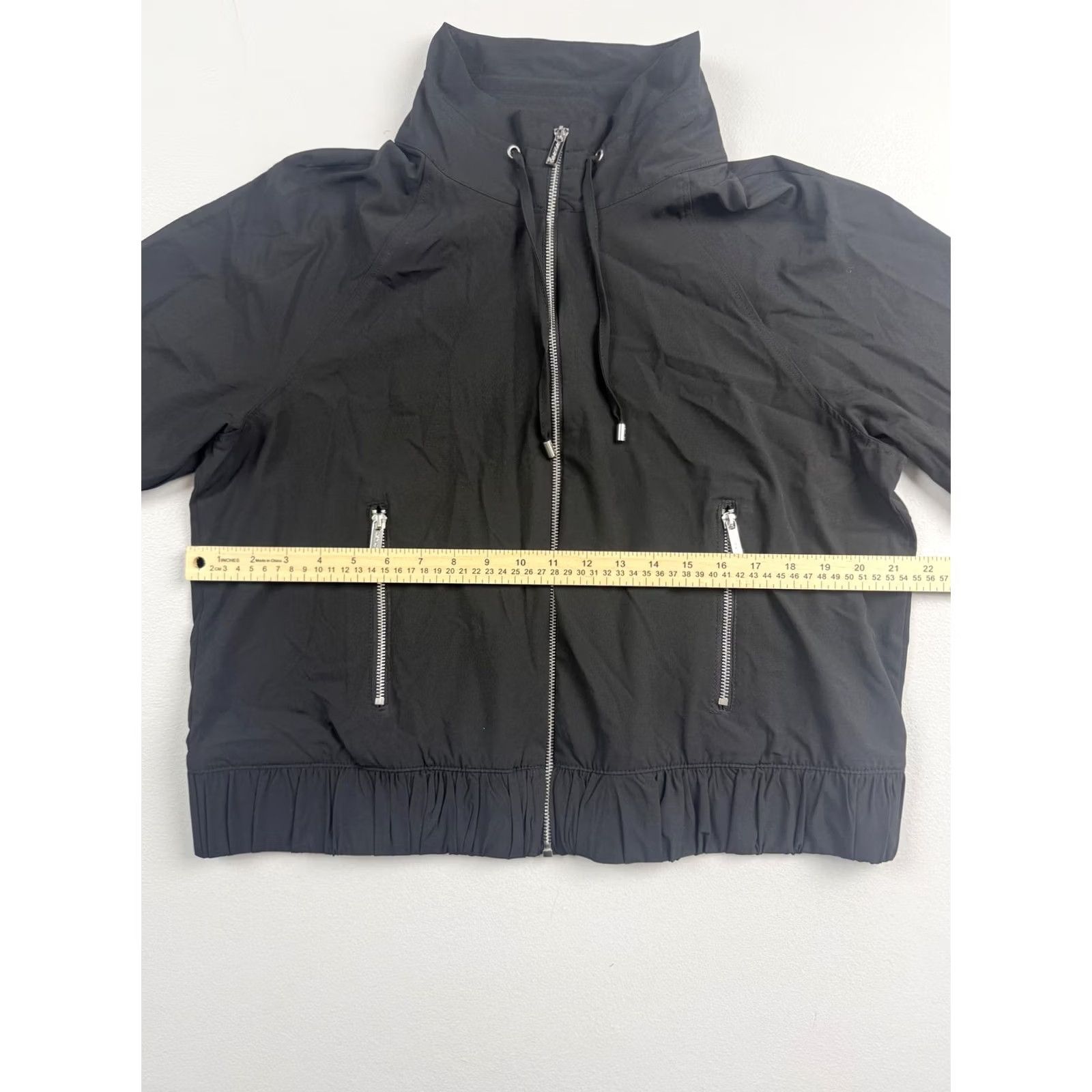 Calvin Klein Calvin Klein Jacket Womens L Black Full Zip Lightweight Windbreaker Collared Short Jacket Size L / US 10 / IT 46 - 5 Thumbnail