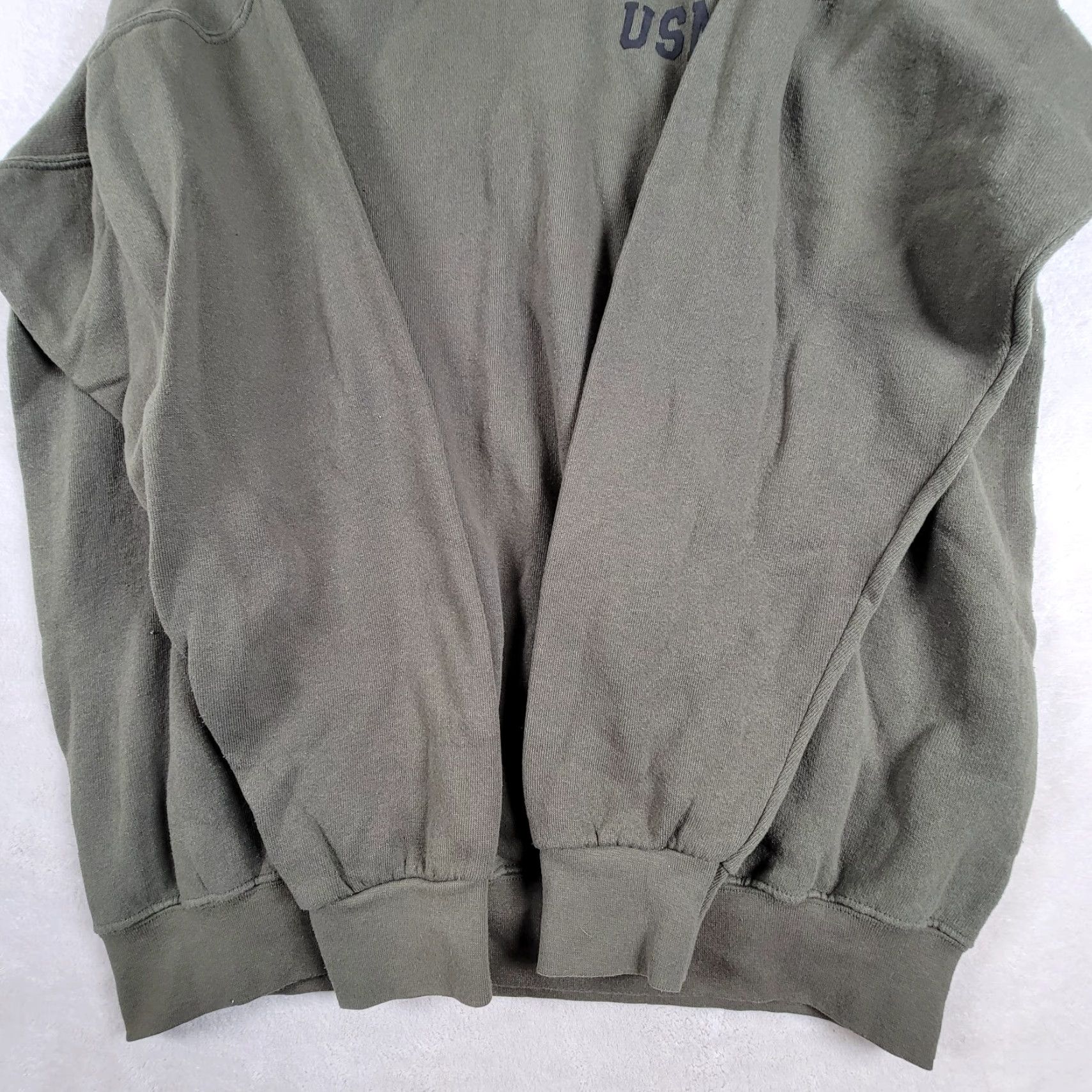 Vintage VINTAGE USMC Sweatshirt Crewneck XL Green United States Made In USA Mens Pullover Casual 90s Military Size US XL / EU 56 / 4 - 5 Thumbnail