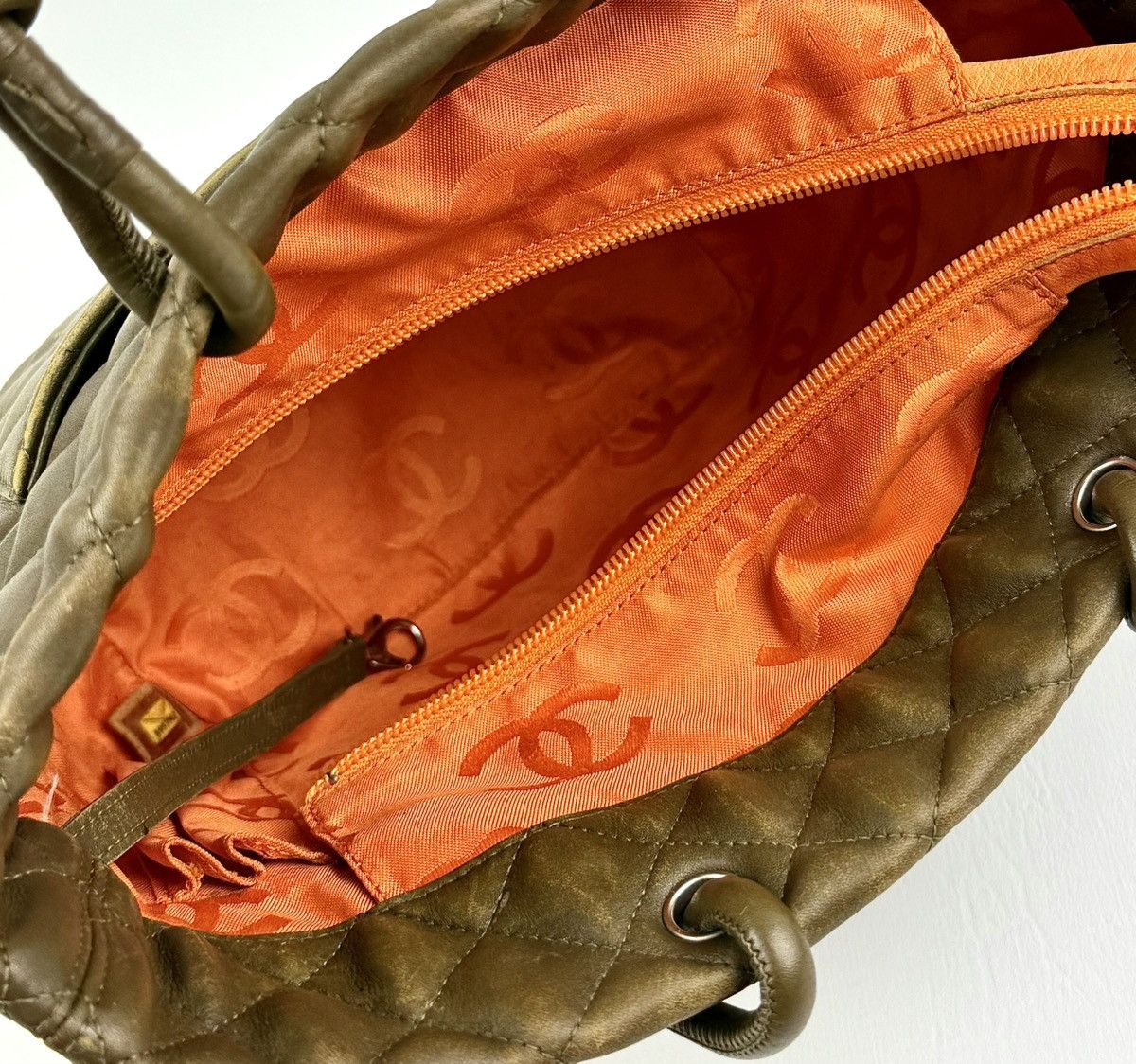Chanel Chanel - 04 - Army Green - Trashed - Mini - Python - Cambon Size ONE SIZE - 13 Thumbnail