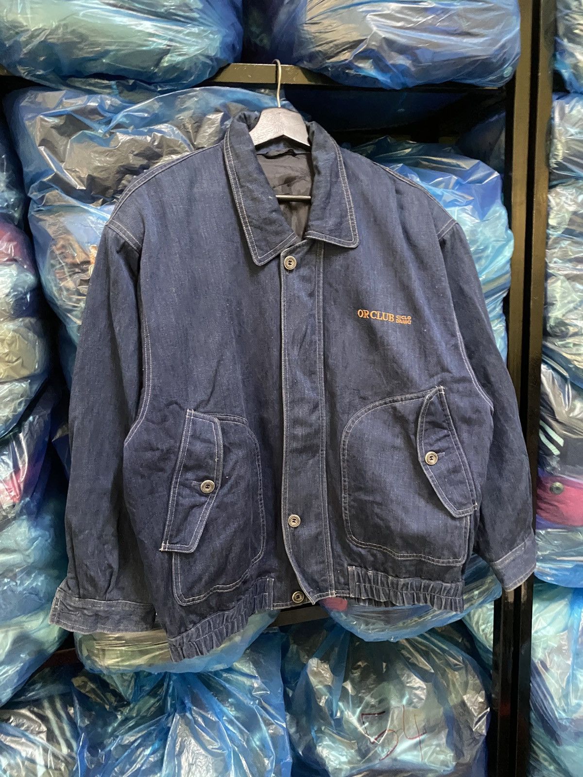 Other Vintage OR CLUB Denim Jacket with Embroidered Eagle Back Size US M / EU 48-50 / 2 - 4 Thumbnail