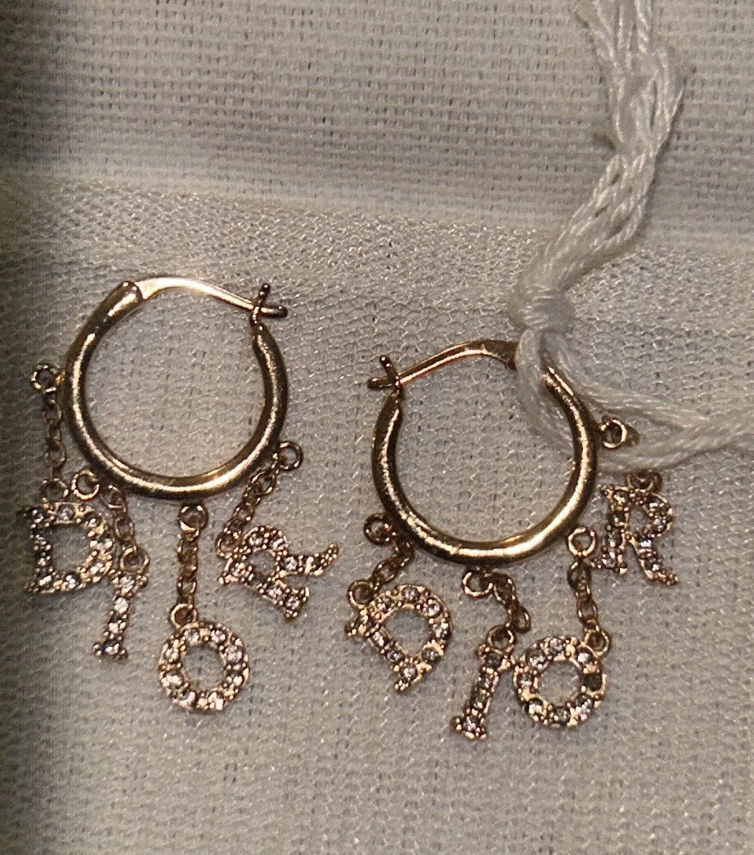 Dior Dio(r)evolution Earrings Pink-Finish Metal and Pink Crystals Size ONE SIZE - 3 Thumbnail