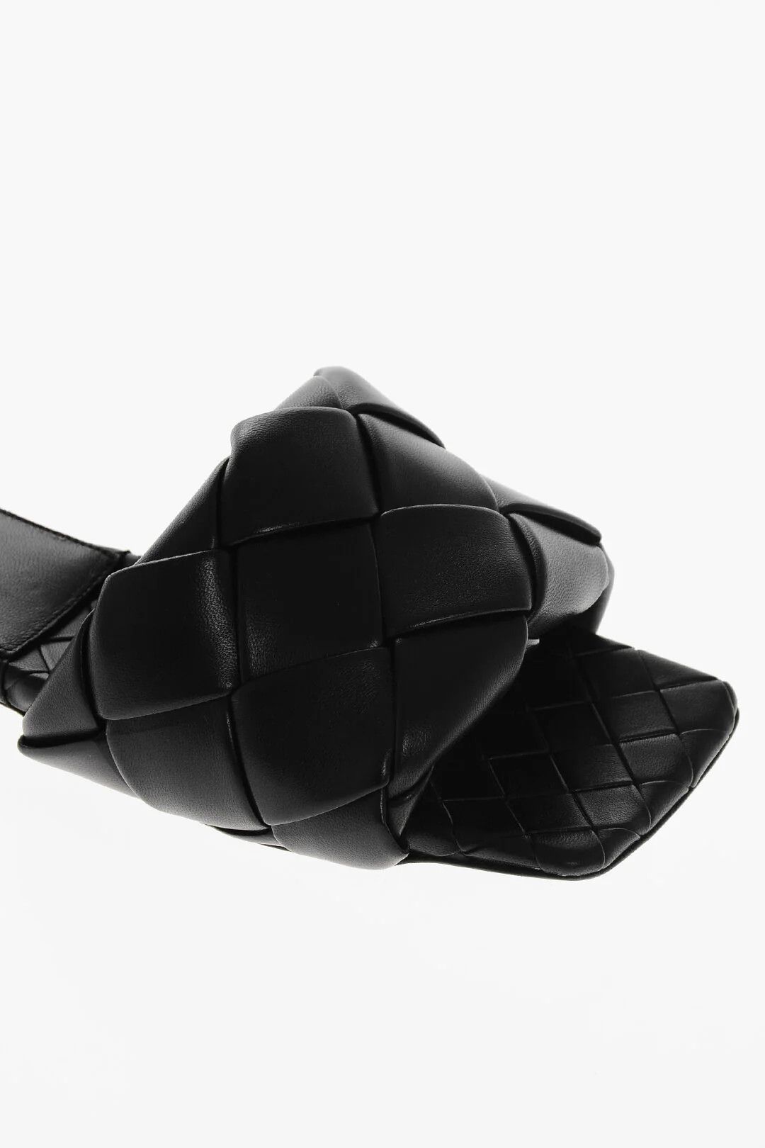 Bottega Veneta og1mm0426 Braided Leather Sliders in Black Size US 5 / IT 35 - 4 Thumbnail