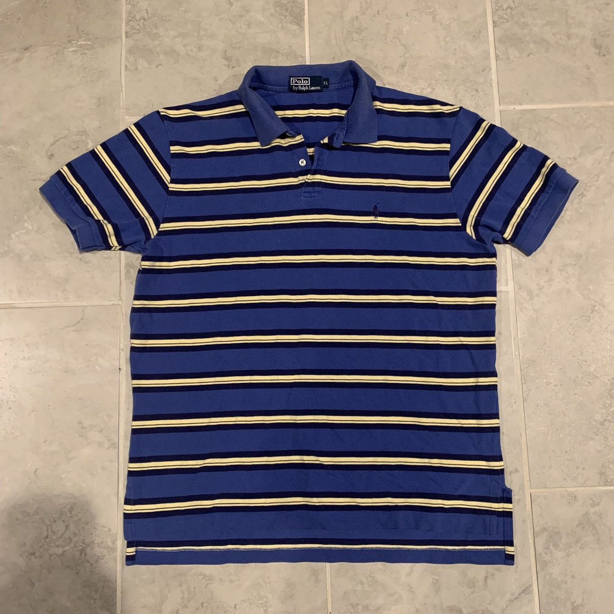 Polo Ralph Lauren Vintage 90s Polo Ralph Lauren horse logo striped polo ...