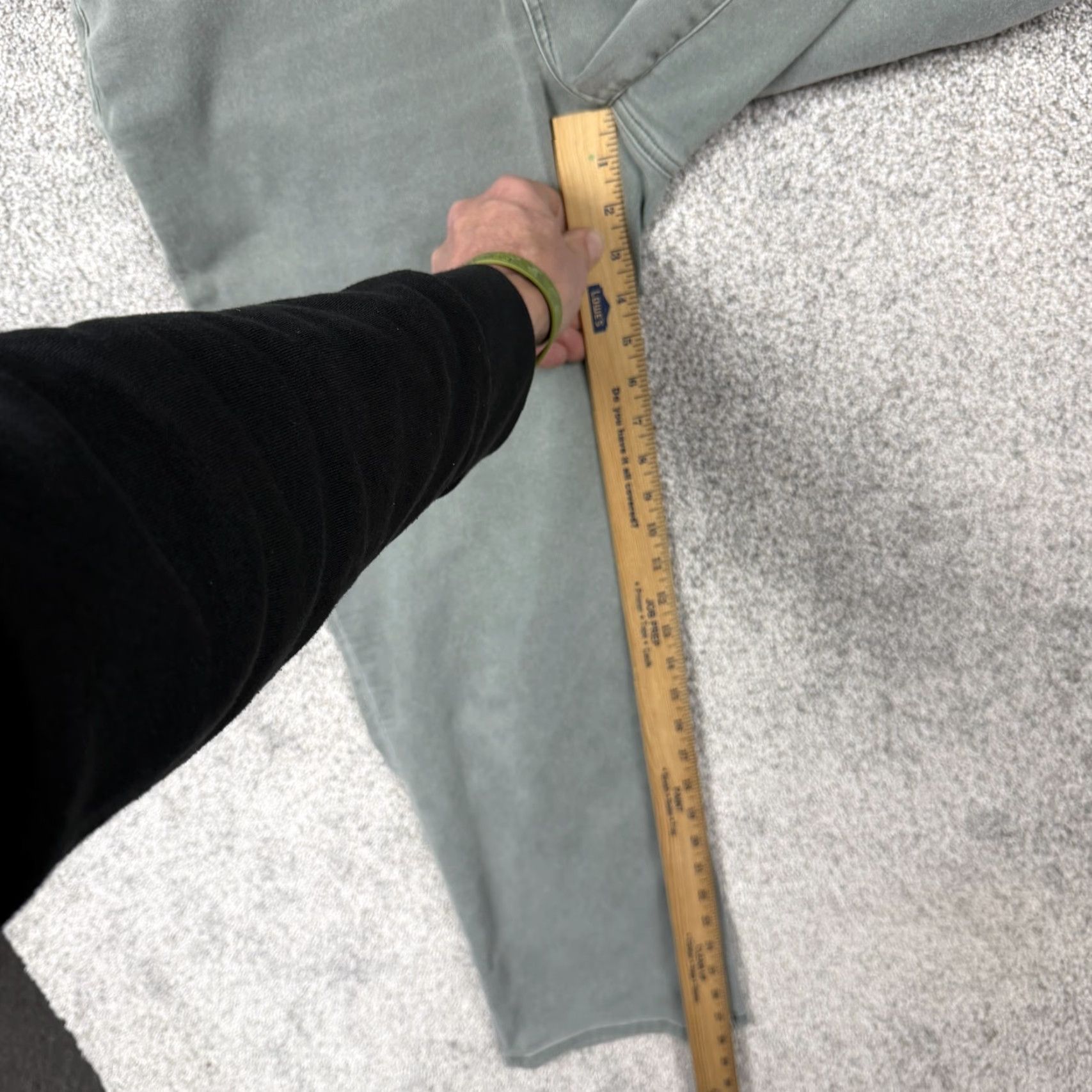 Vintage Dressbarn Jeans Womens 16W Straight Mid Rise Stretch Denim Green Pants Adult Plus Size 38x28 5-Pocket Coin Size 38" / US 16 / IT 52 - 4 Thumbnail