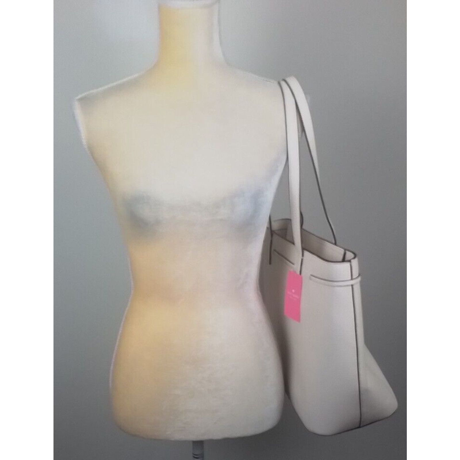 Kate Spade Kate Spade Leather Handbag Medium Top Zip Tote Parchment NWT Size ONE SIZE - 3 Thumbnail