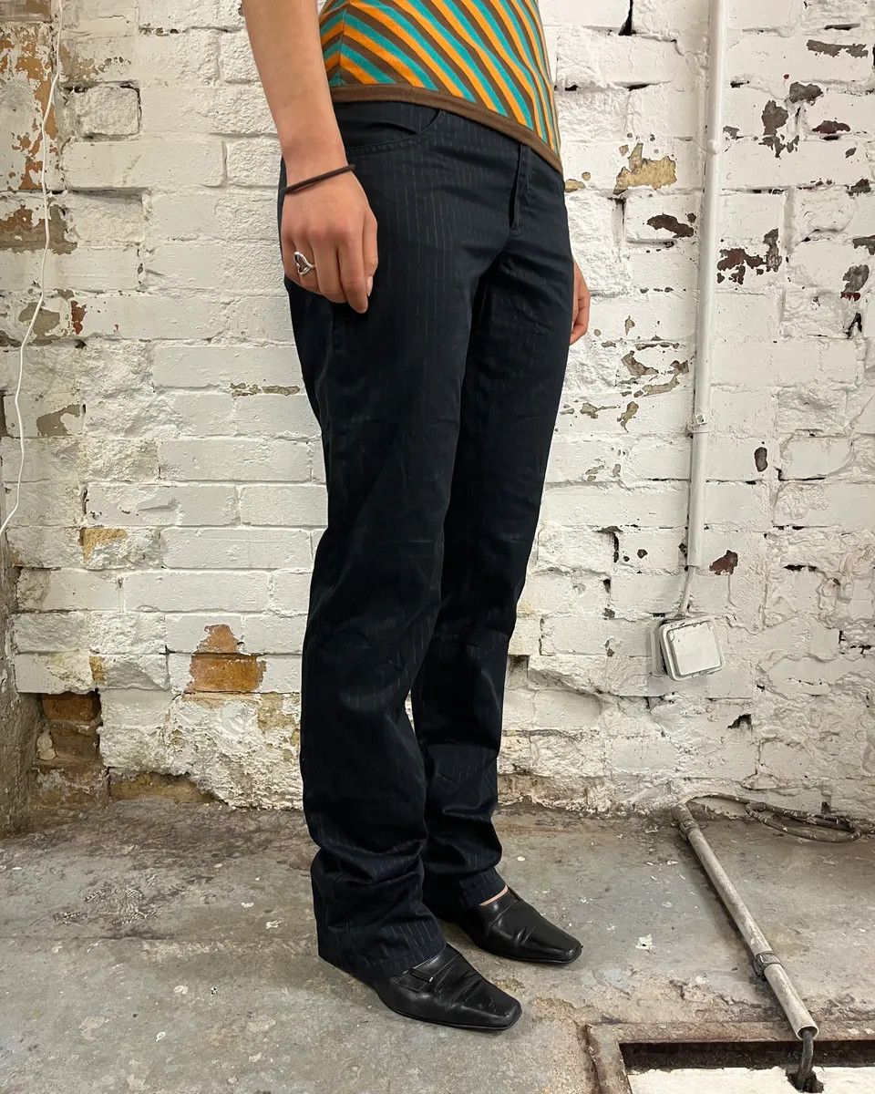 Jean Paul Gaultier Jean Paul Gaultier Black Classy Striped Pants Size 25" / US 0 / IT 36 - 3 Thumbnail
