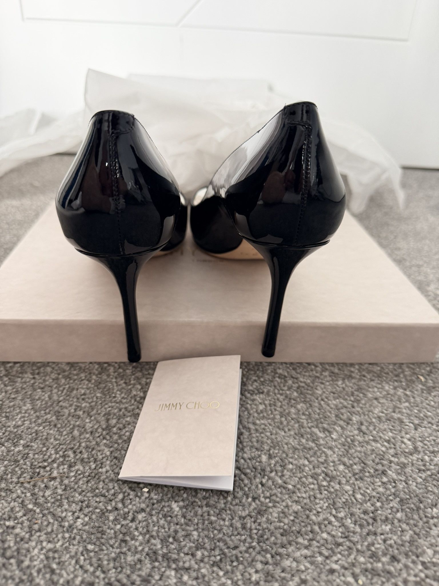 Jimmy Choo Jimmy Choo Romy 85 Black Size US 9 / IT 39 - 4 Thumbnail