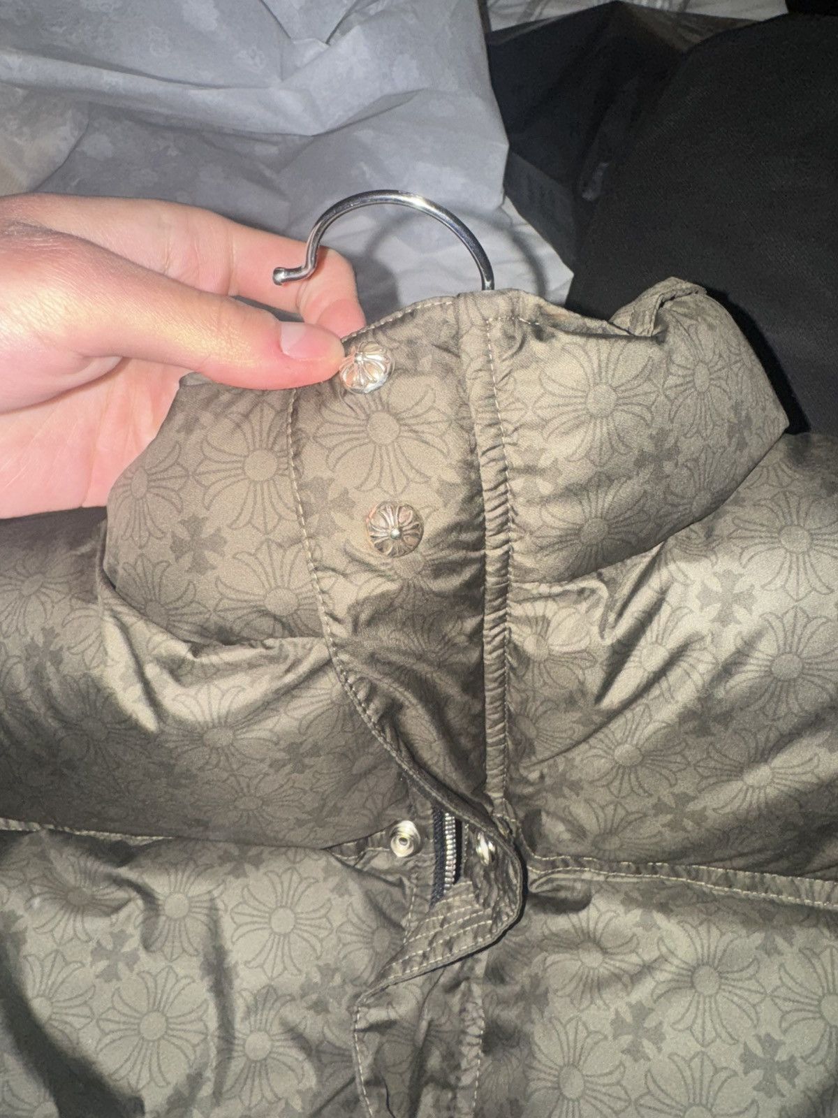 Chrome Hearts Chrome Hearts Monogram Puffer Jacket Olive Size US L / EU 52-54 / 3 - 5 Thumbnail