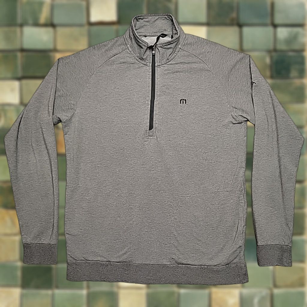TravisMathew Travis Mathew Sweater Mens M Gray 1/4 Zip Long sleeve Performance Golf Pullover Size US M / EU 48-50 / 2 - 1 Thumbnail