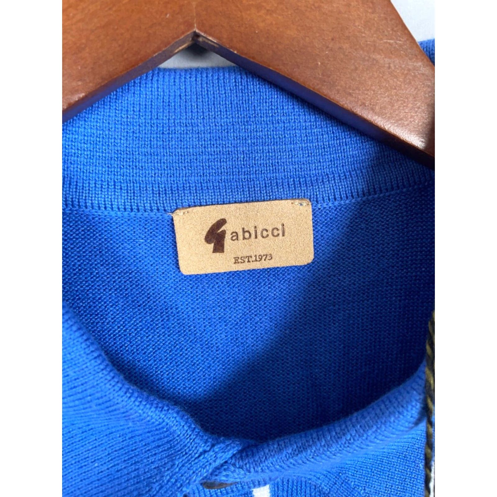 Gabicci VINTAGE Giabicci Polo Shirt Men Large Blue White Bucket Hat Embroidery Casual Knit 90s Retro Size US L / EU 52-54 / 3 - 4 Thumbnail