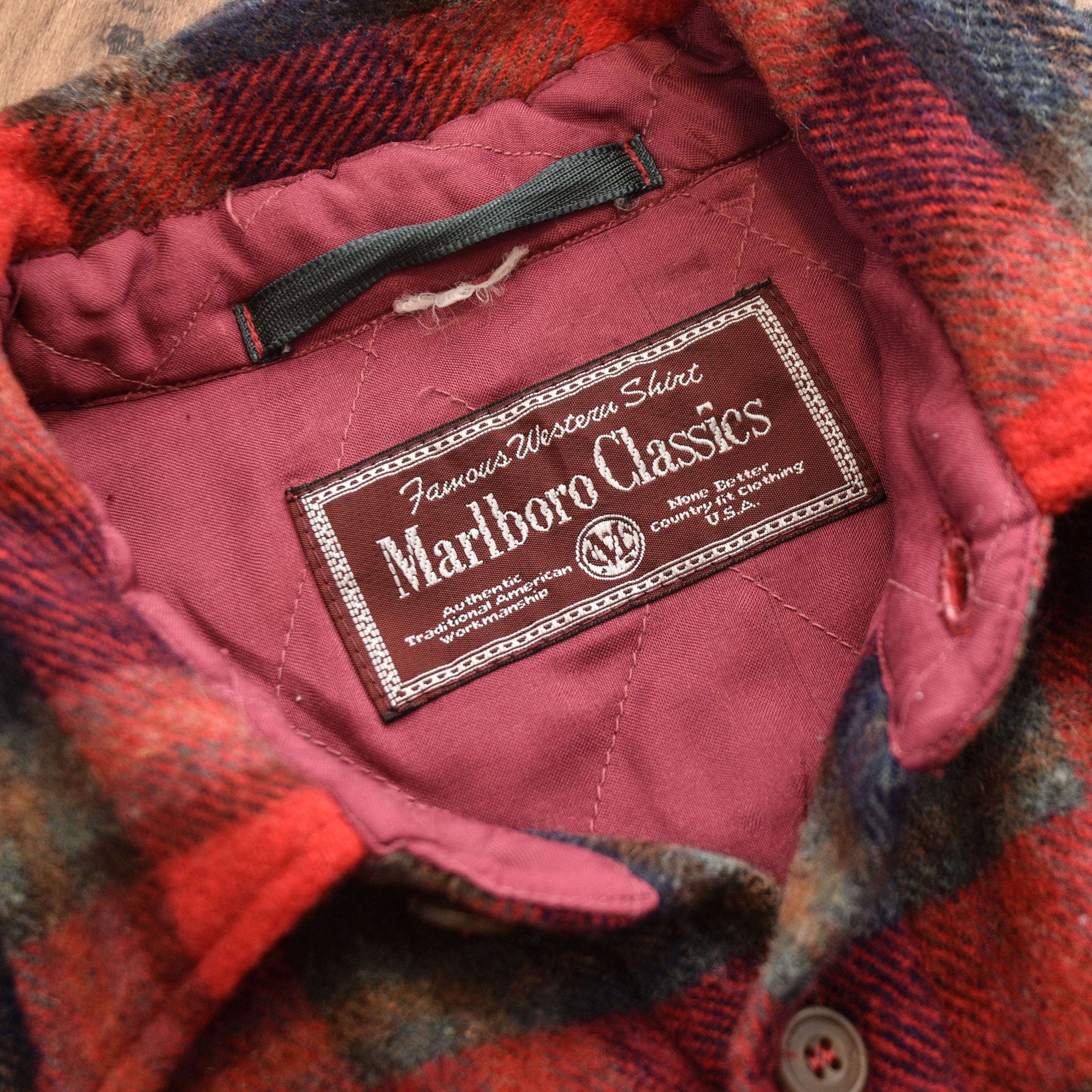 Marlboro Classics MARLBORO CLASSICS Wool Flannel Shirt Plaid Western XL-L Size US XL / EU 56 / 4 - 12 Thumbnail