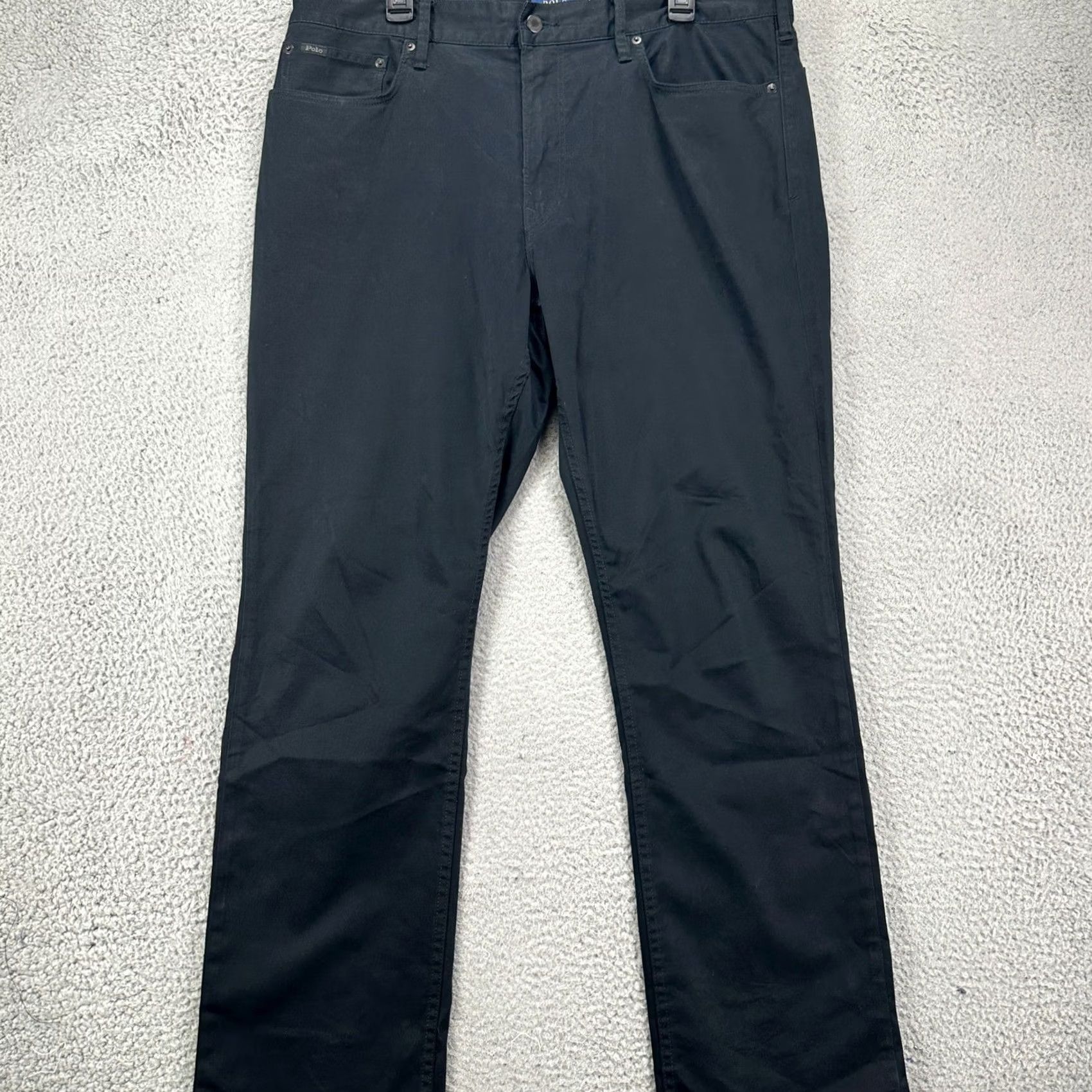 Polo Ralph Lauren Polo Ralph Lauren Jeans Mens Straight Soft 38X32 Black 5 Pockets Denim Jeans Routine Casual Size US M / EU 48-50 / 2 - 2 Thumbnail