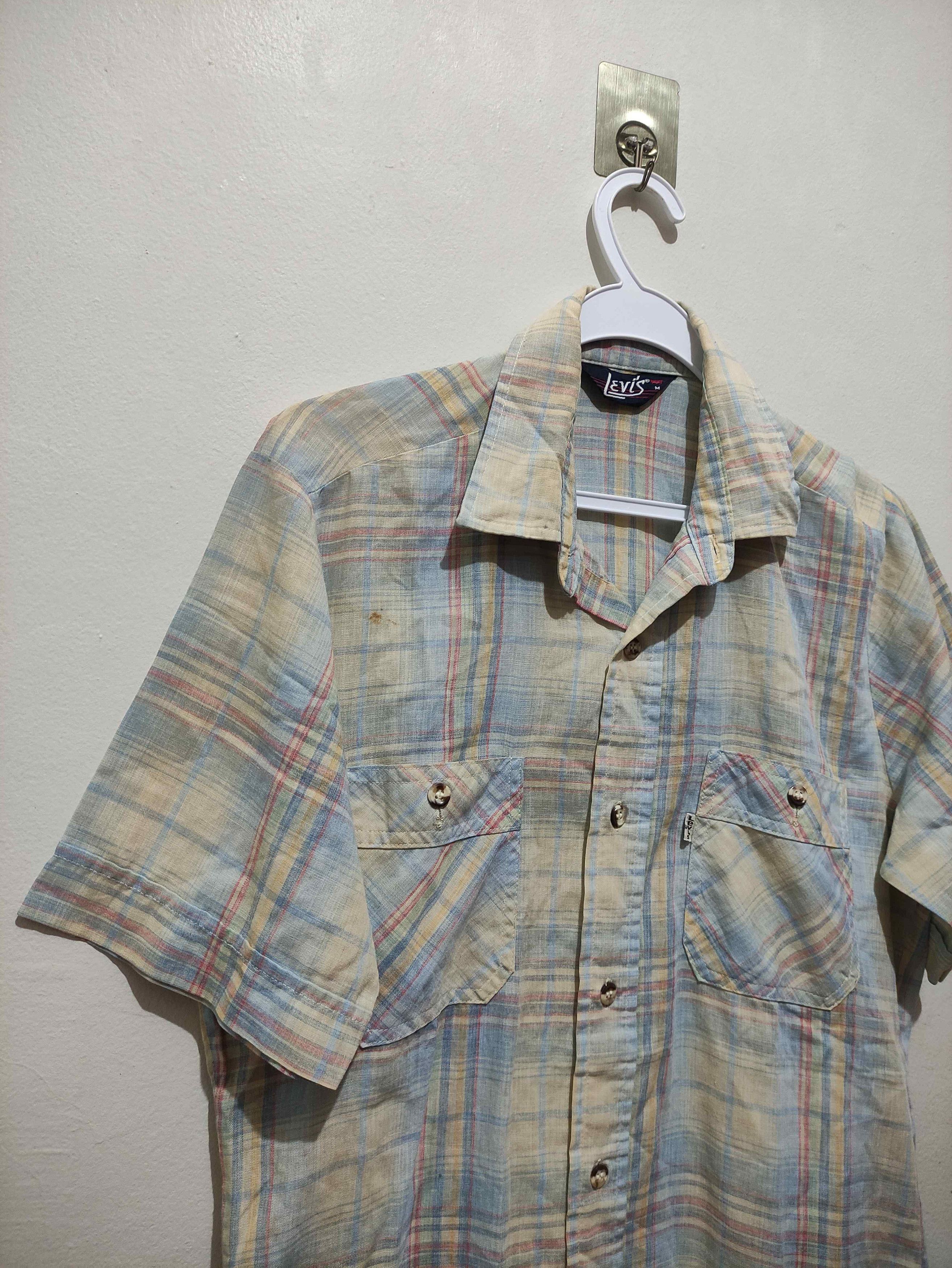 Levi's Vintage 70s Levis White Tab Button Up Shirt Size US M / EU 48-50 / 2 - 9 Thumbnail