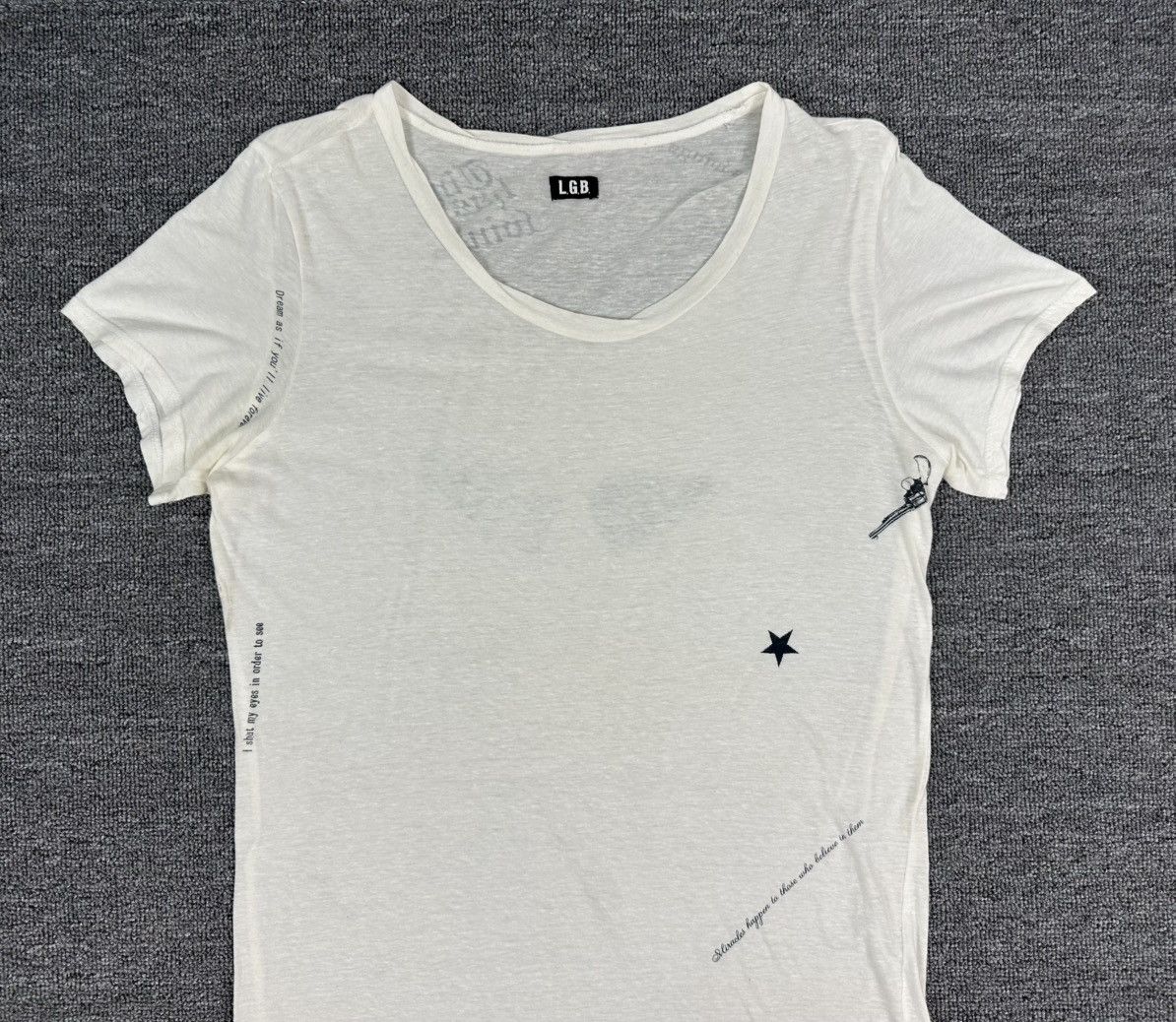 Le Grande Bleu (L.G.B.) Grail🔥Vintage L.G.B Women Shirt Tattoo Style Graphics Size S / US 4 / IT 40 - 2 Thumbnail