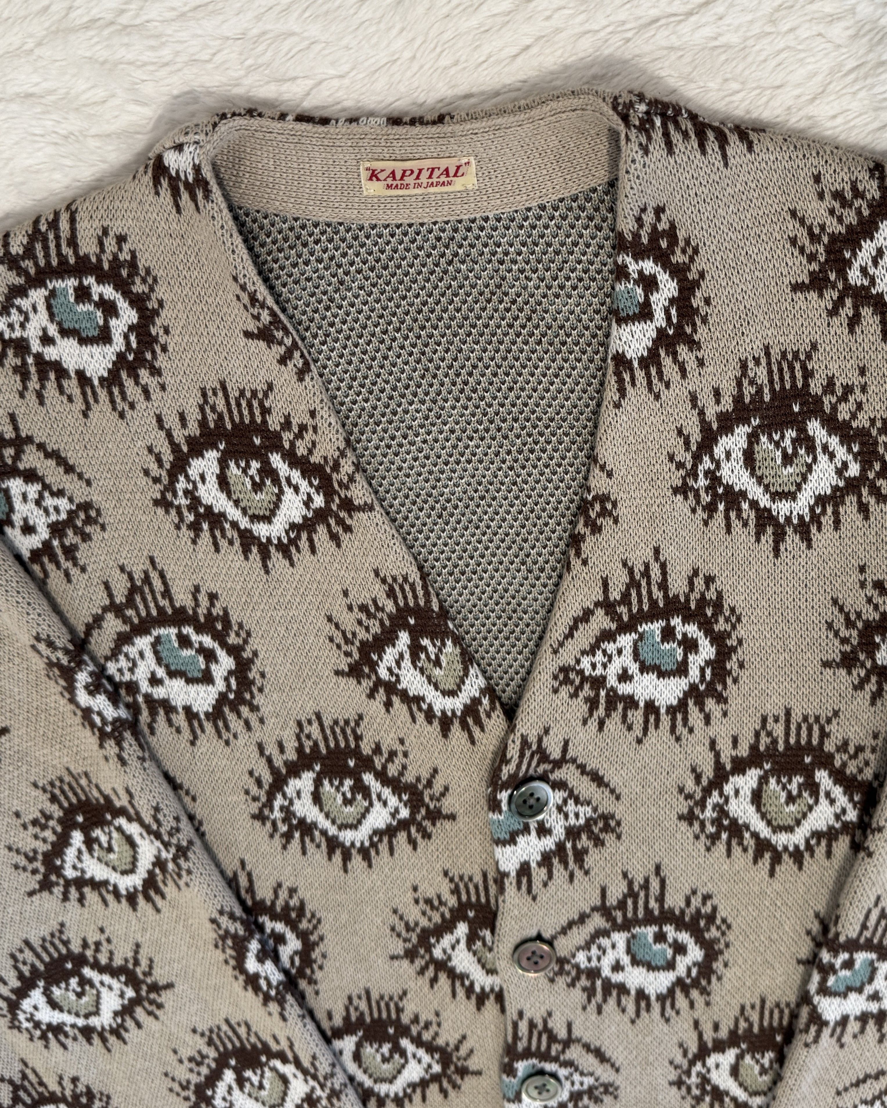 Kapital KAPITAL 8G JACQUARD KNIT SPEAKEASY CARDIGAN KINARI SZ 3 Size US L / EU 52-54 / 3 - 3 Thumbnail