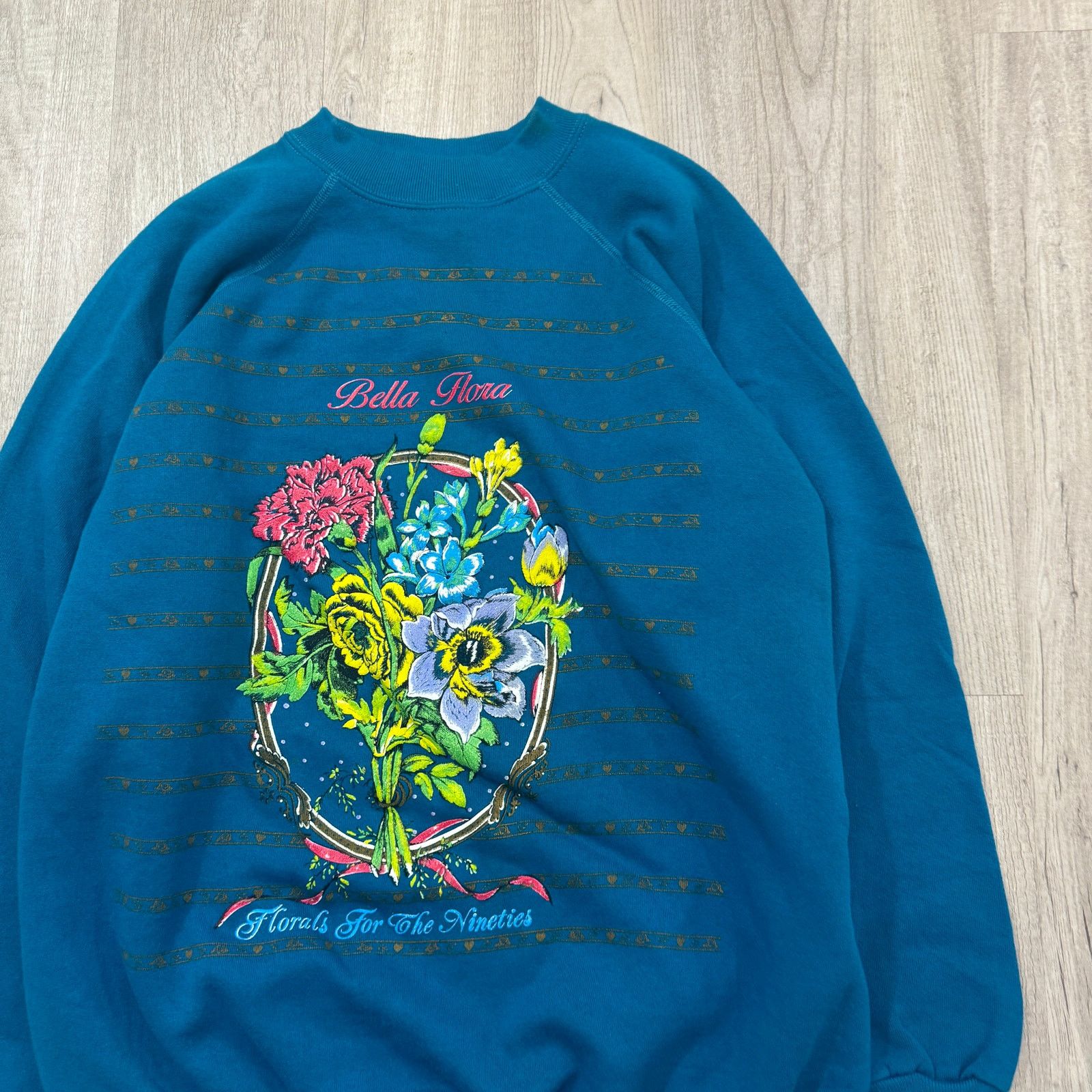 Vintage Vintage Bella Flora Floral Flower Sweatshirt Adult 2XL XXL Size XXL / US 16-18 / IT 52-54 - 2 Thumbnail